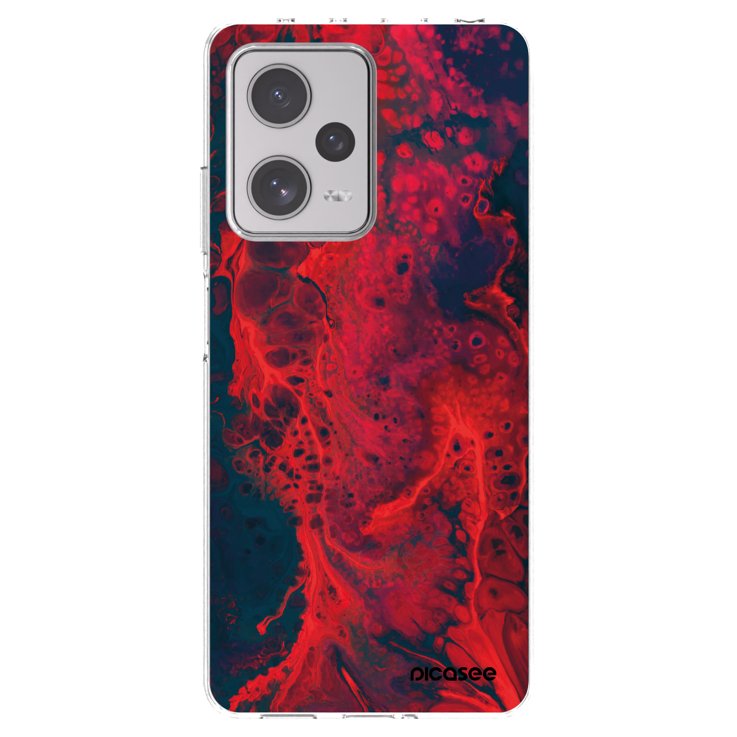 Picasee silikonový průhledný obal pro Xiaomi Redmi Note 12 Pro+ 5G - Organic red