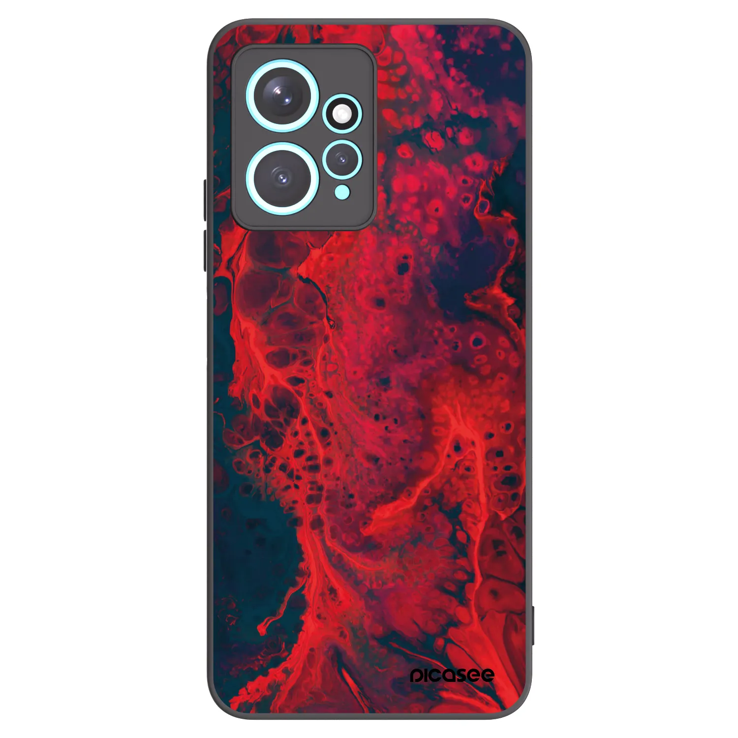 Picasee silikonový černý obal pro Xiaomi Redmi Note 12 4G - Organic red