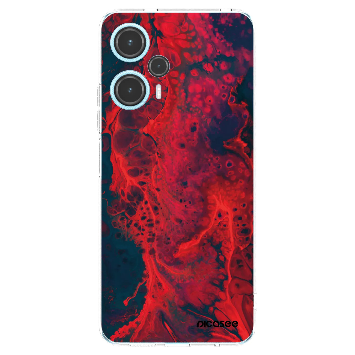 Picasee silikonový průhledný obal pro Xiaomi Poco F5 - Organic red