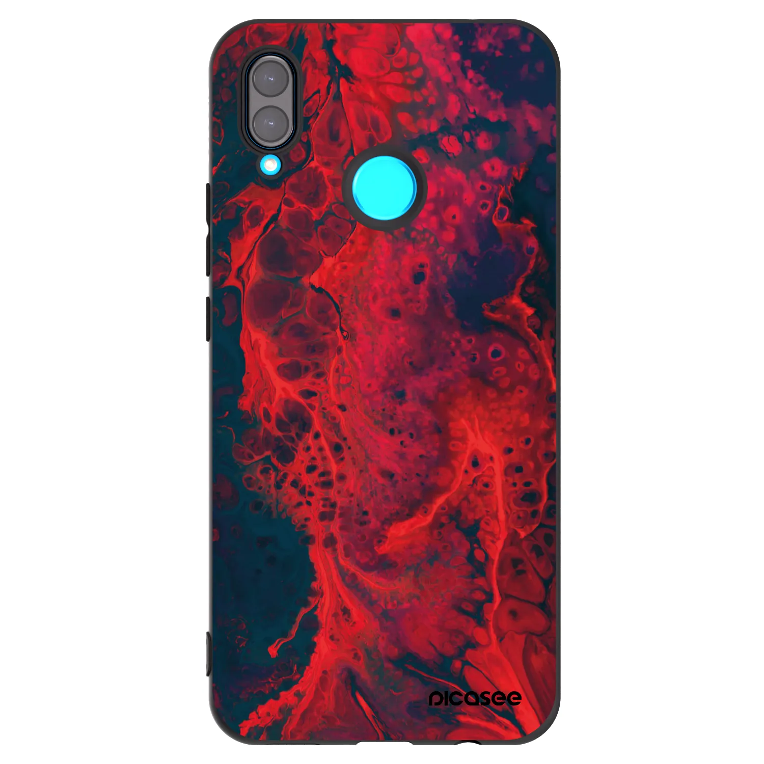 Picasee silikonový černý obal pro Huawei Nova 3i - Organic red