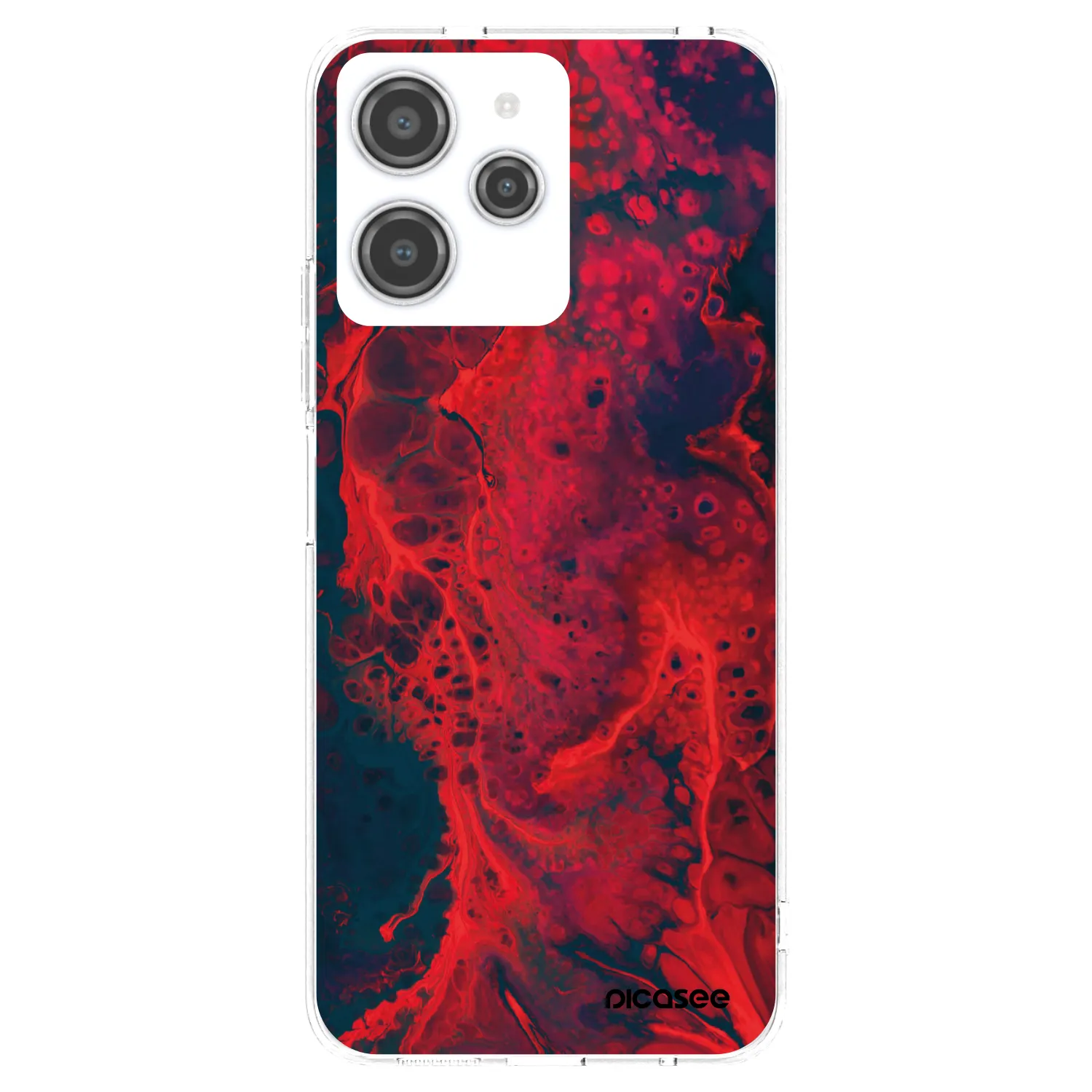 Picasee silikonový průhledný obal pro Xiaomi Redmi 12 4G - Organic red