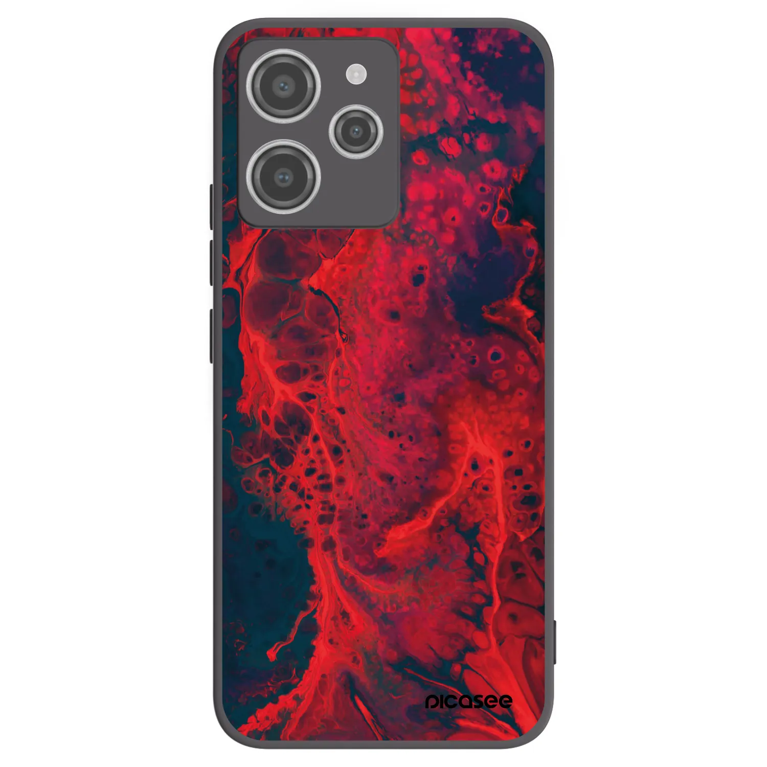 Picasee silikonový černý obal pro Xiaomi Redmi 12 4G - Organic red