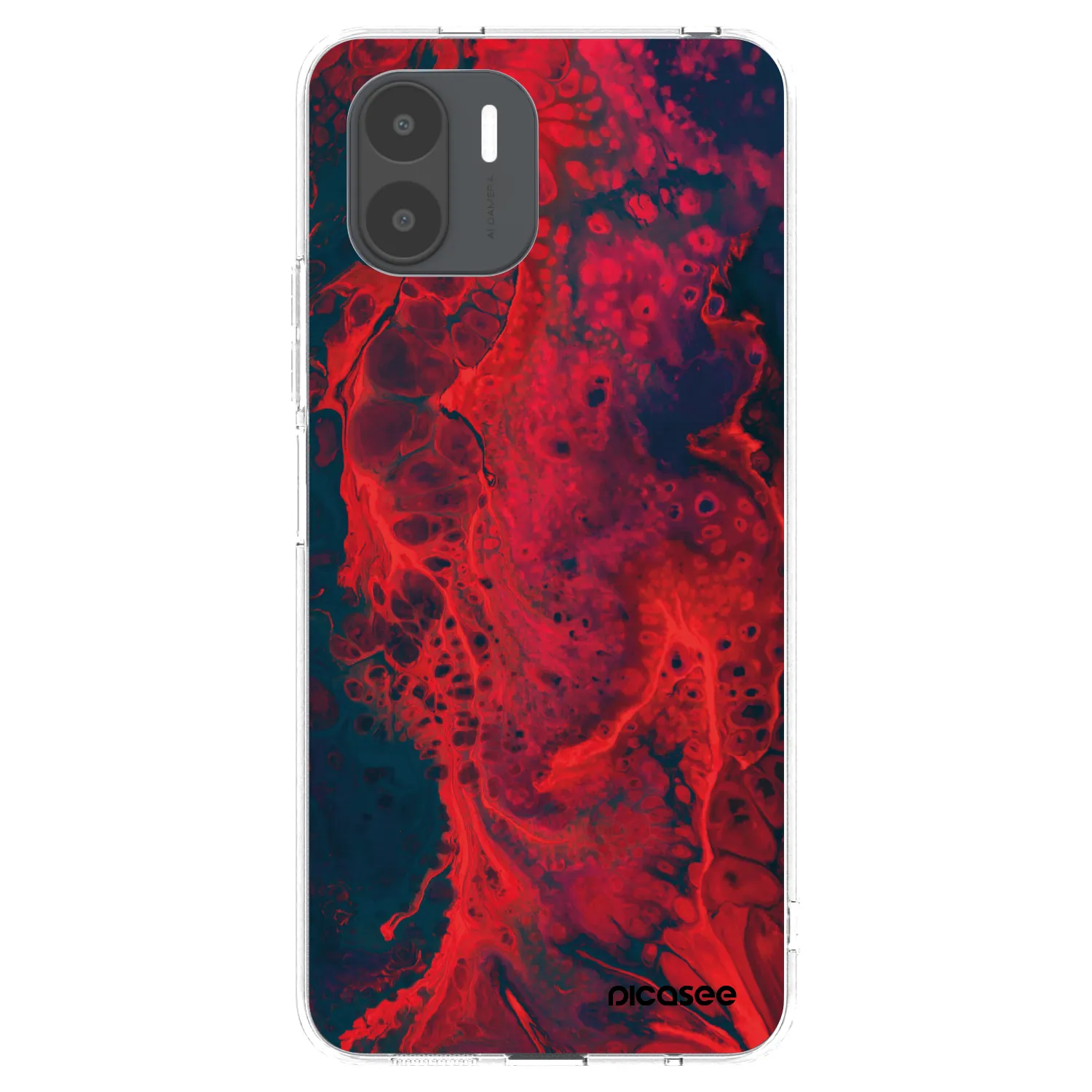 Picasee silikonový průhledný obal pro Xiaomi Redmi A2 - Organic red