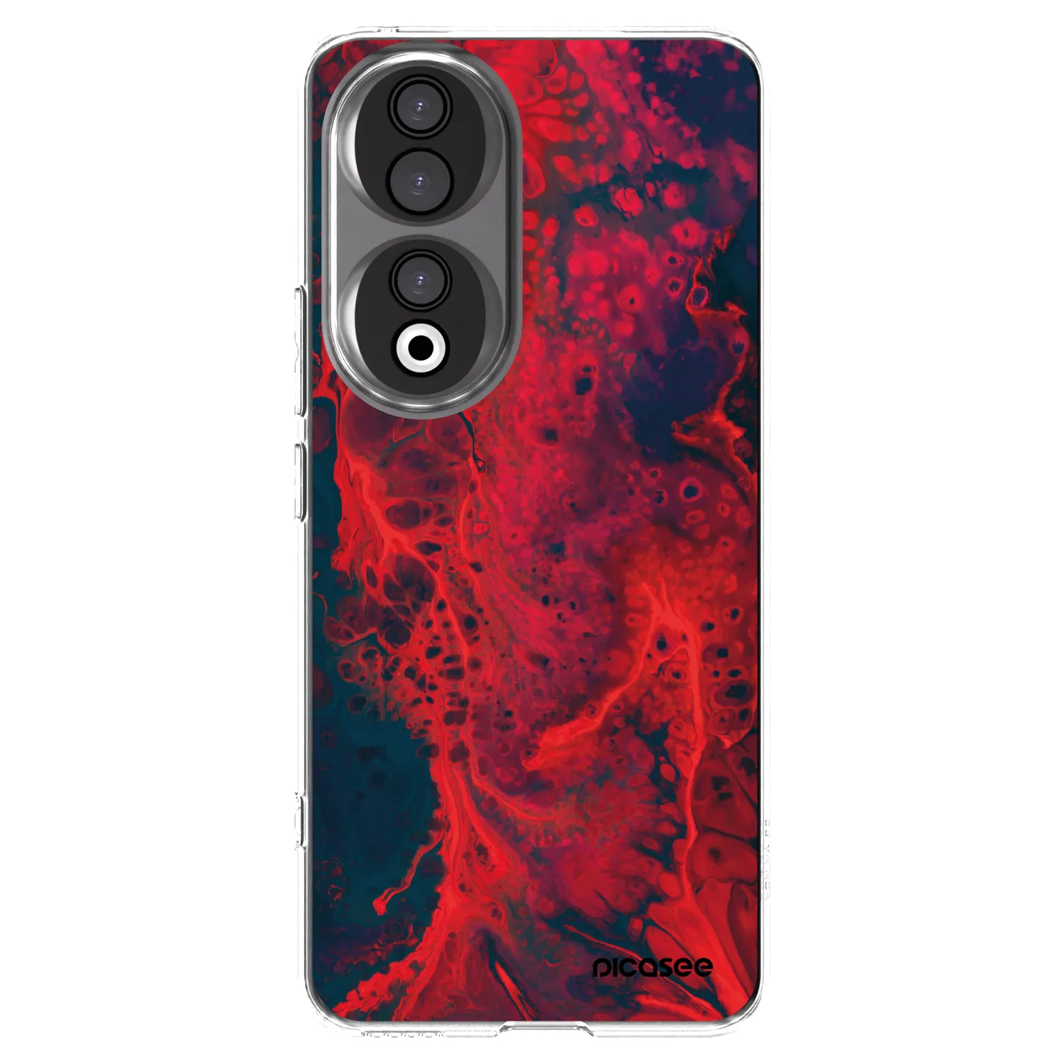 Picasee silikonový průhledný obal pro Honor 90 5G - Organic red
