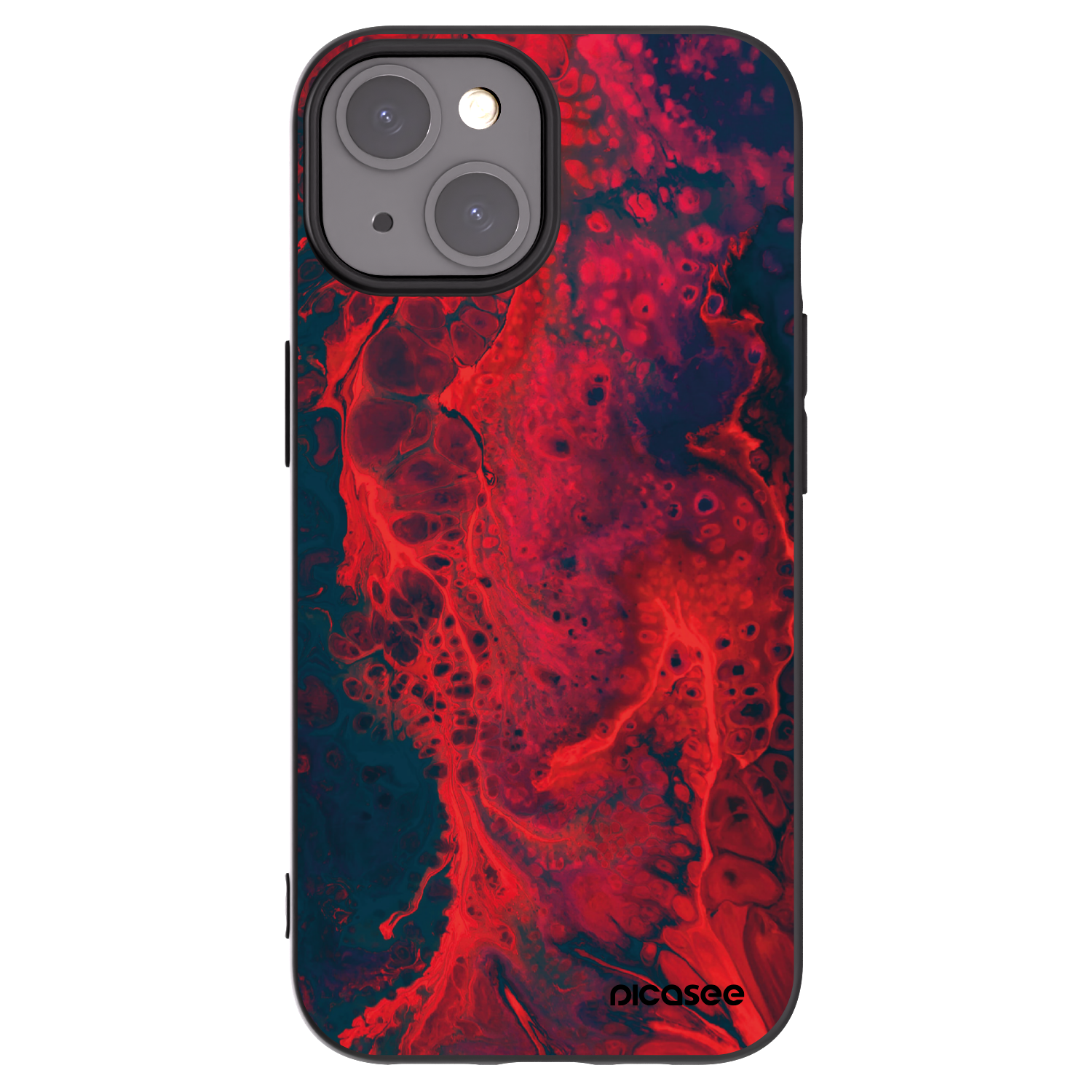 Picasee silikonový černý obal pro Apple iPhone 15 - Organic red