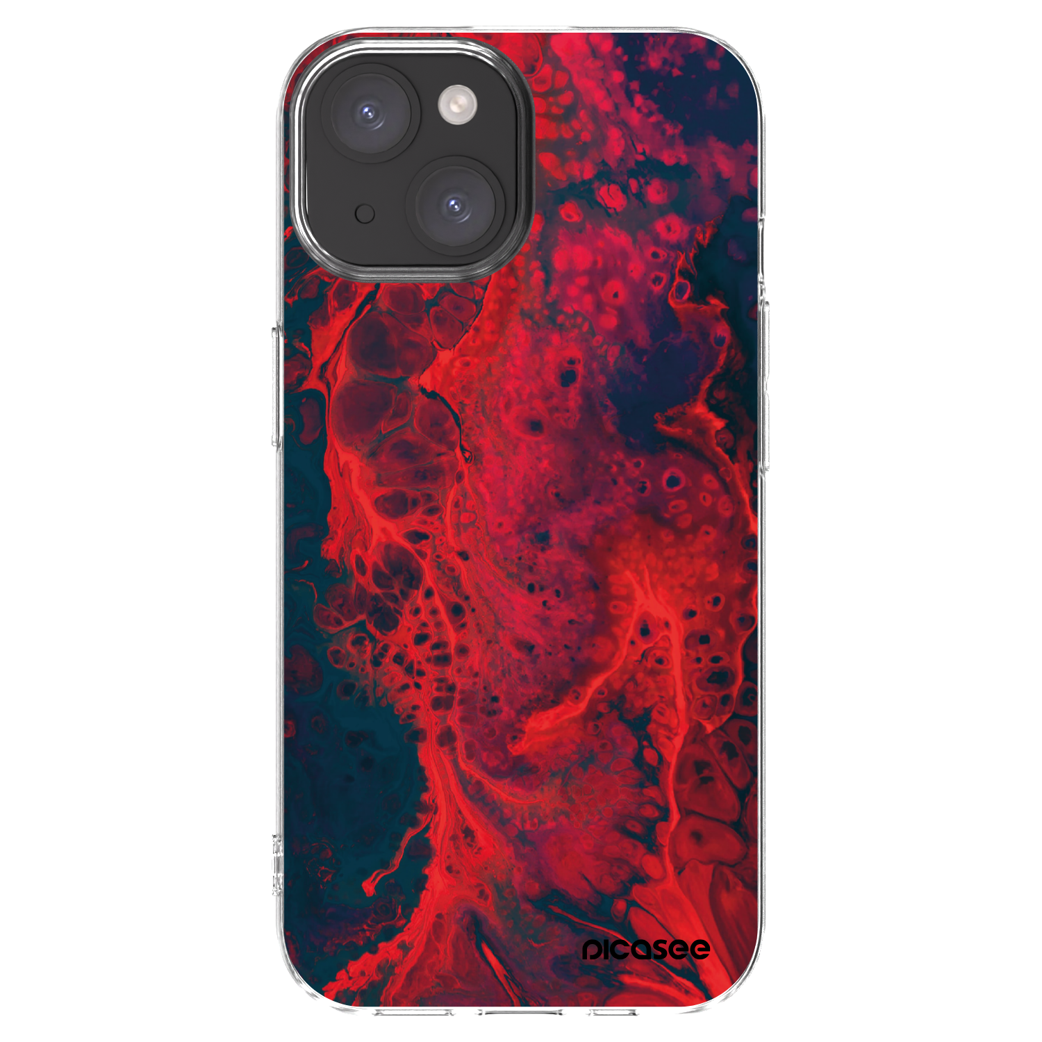 Picasee silikonový průhledný obal pro Apple iPhone 15 - Organic red