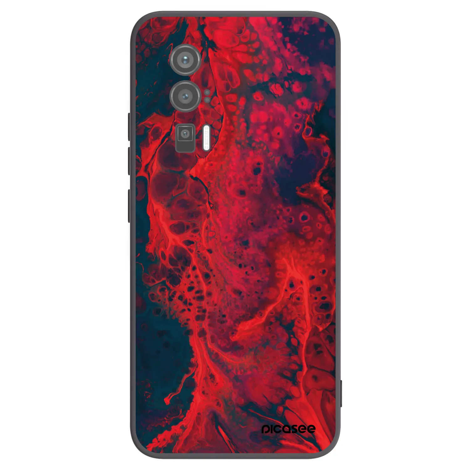 Picasee silikonový černý obal pro Xiaomi Poco F5 Pro 5G - Organic red