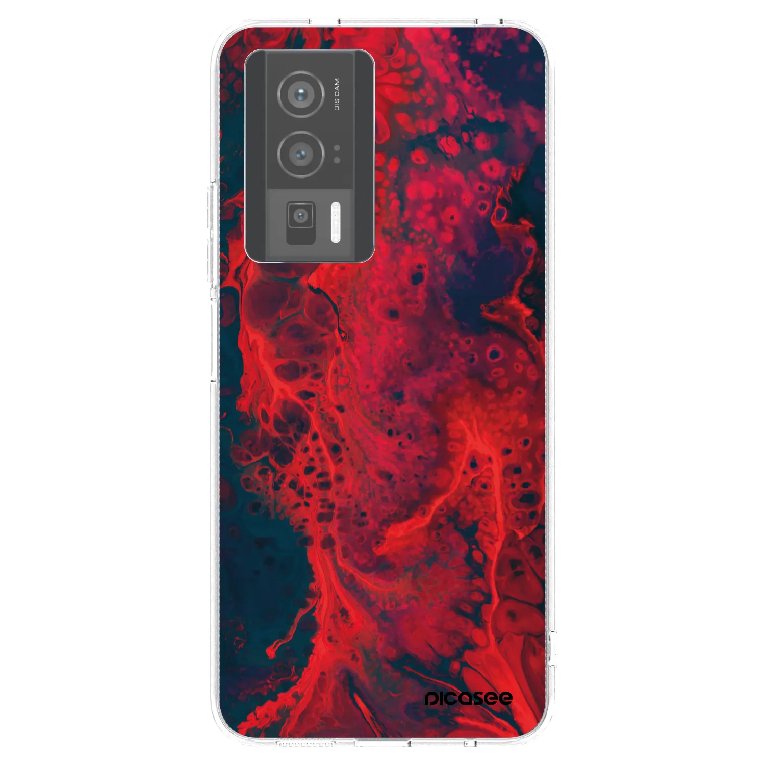 Picasee silikonový průhledný obal pro Xiaomi Poco F5 Pro 5G - Organic red
