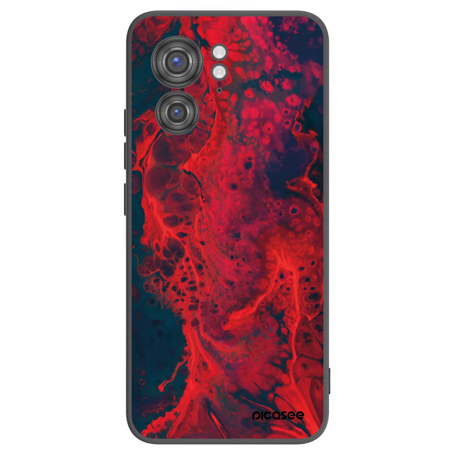 Picasee silikonový černý obal pro Motorola Edge 40 - Organic red