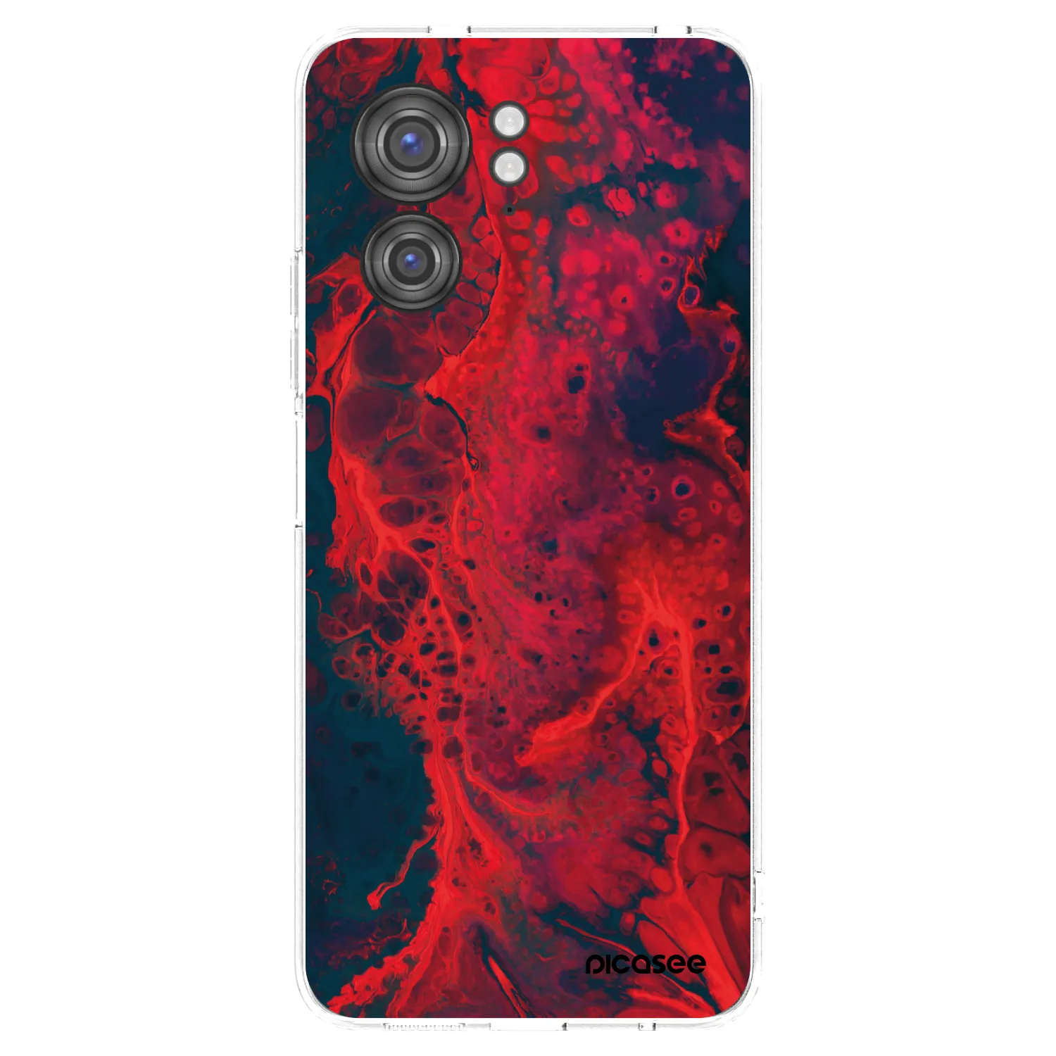 Picasee silikonový průhledný obal pro Motorola Edge 40 - Organic red