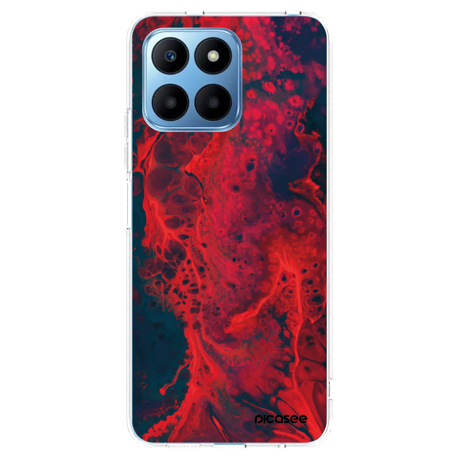Picasee silikonový průhledný obal pro Honor 70 Lite - Organic red