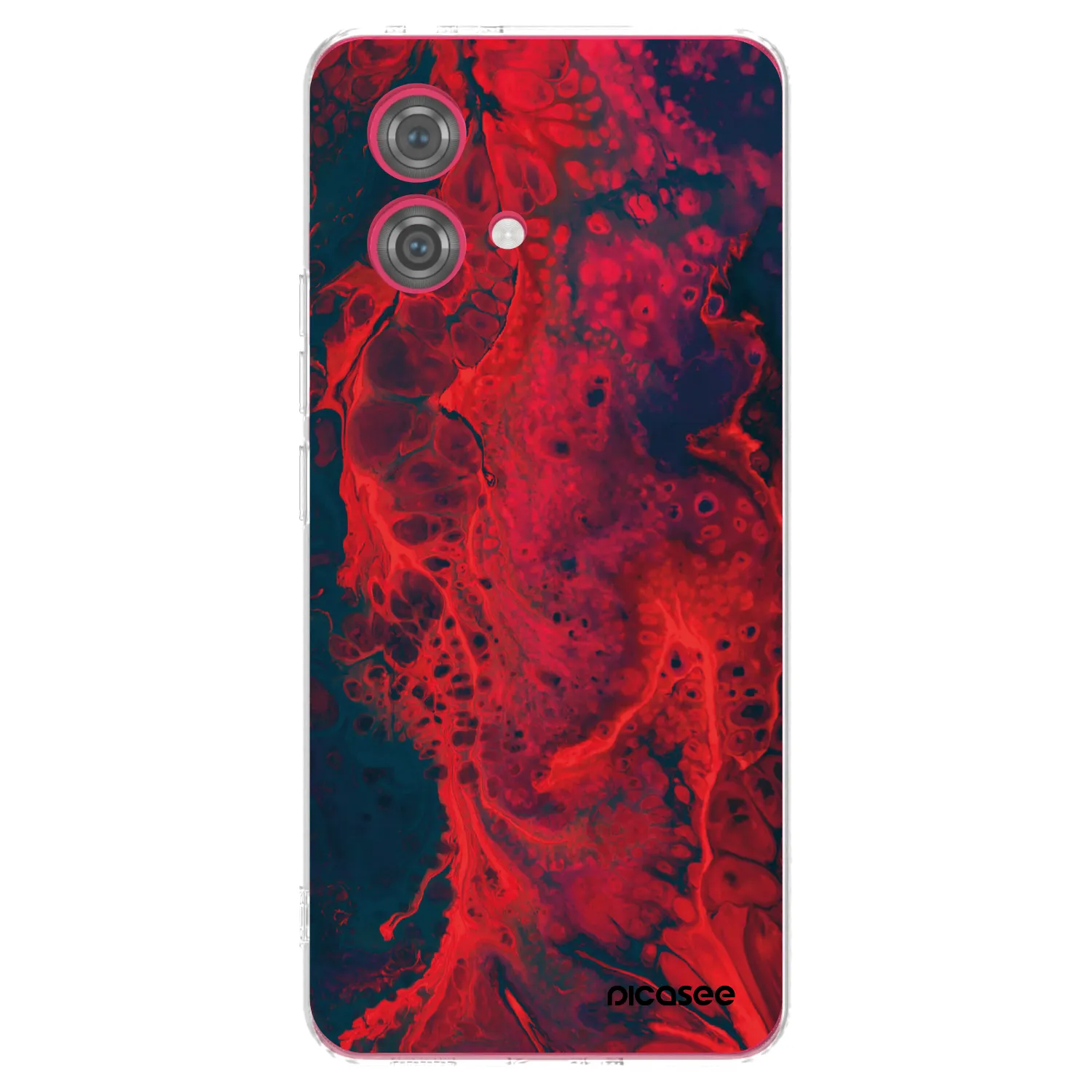 Picasee silikonový průhledný obal pro Motorola Moto G84 5G - Organic red
