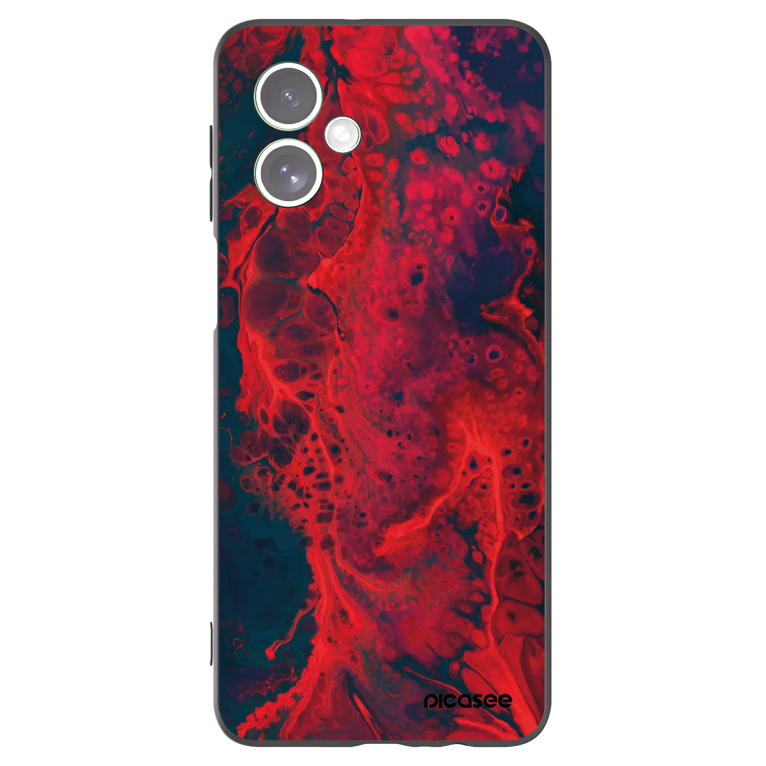 Picasee silikonový černý obal pro Motorola Moto G54 5G - Organic red