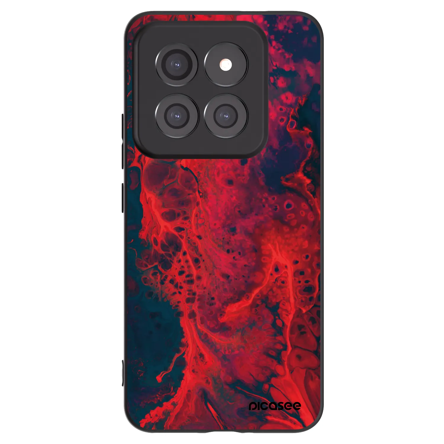 Picasee silikonový černý obal pro Xiaomi 14 Pro - Organic red