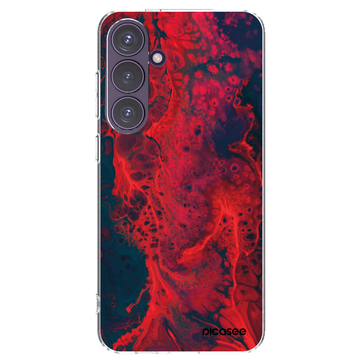 Picasee silikonový průhledný obal pro Samsung Galaxy S24+ S926B 5G - Organic red