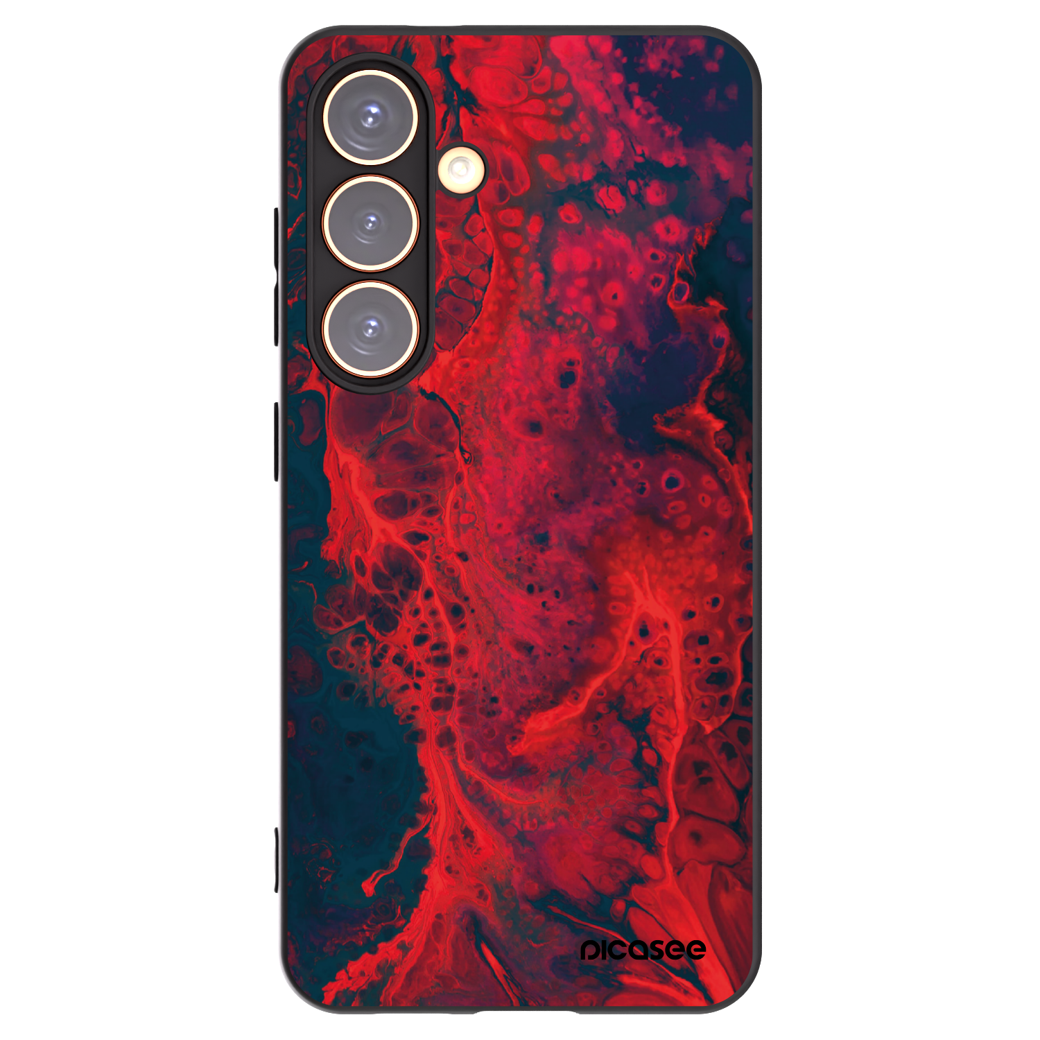 Picasee silikonový černý obal pro Samsung Galaxy S24 S921B 5G - Organic red