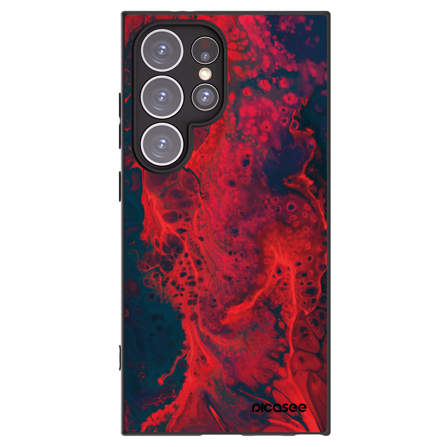 Picasee silikonový černý obal pro Samsung Galaxy S24 Ultra S928B 5G - Organic red