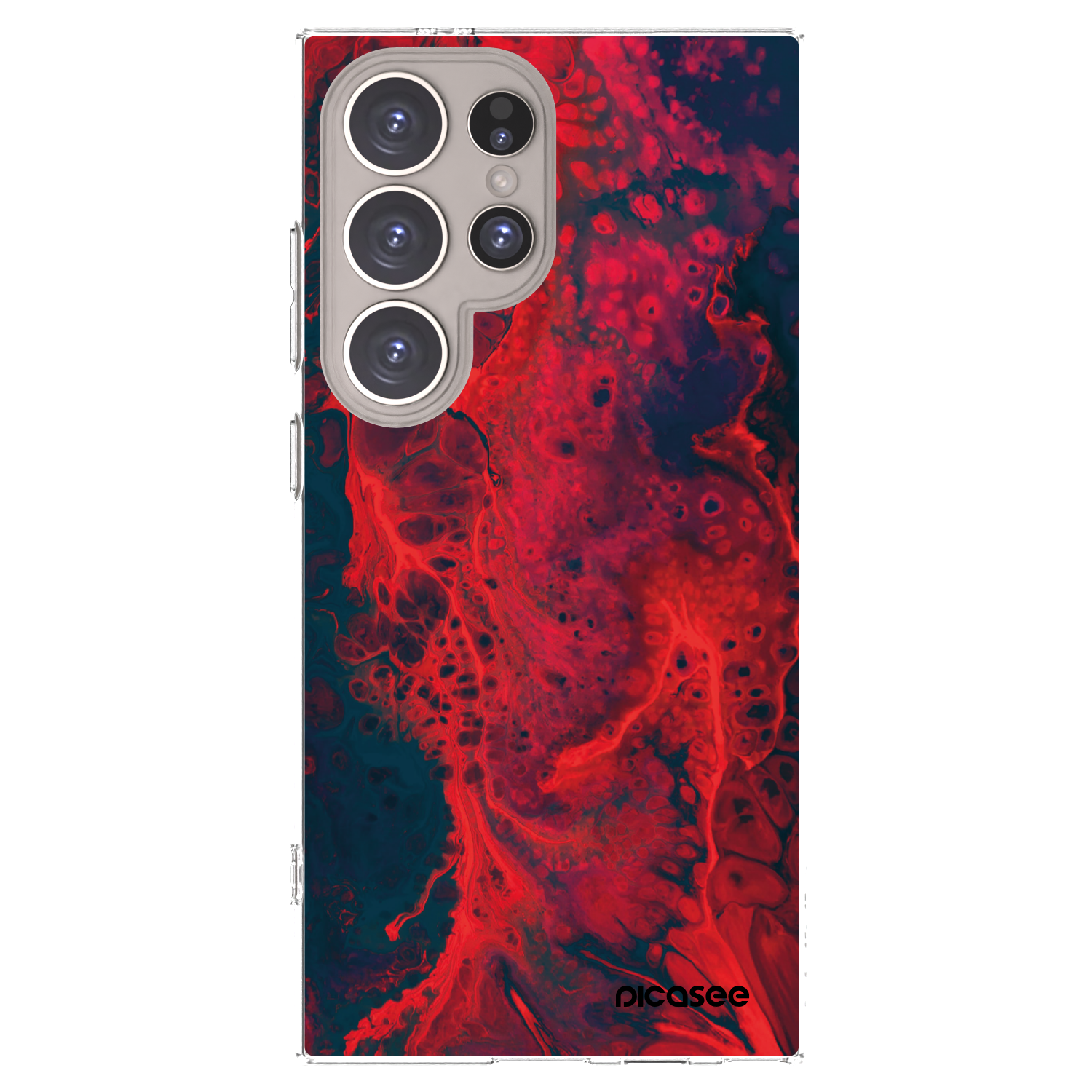Picasee silikonový průhledný obal pro Samsung Galaxy S24 Ultra S928B 5G - Organic red