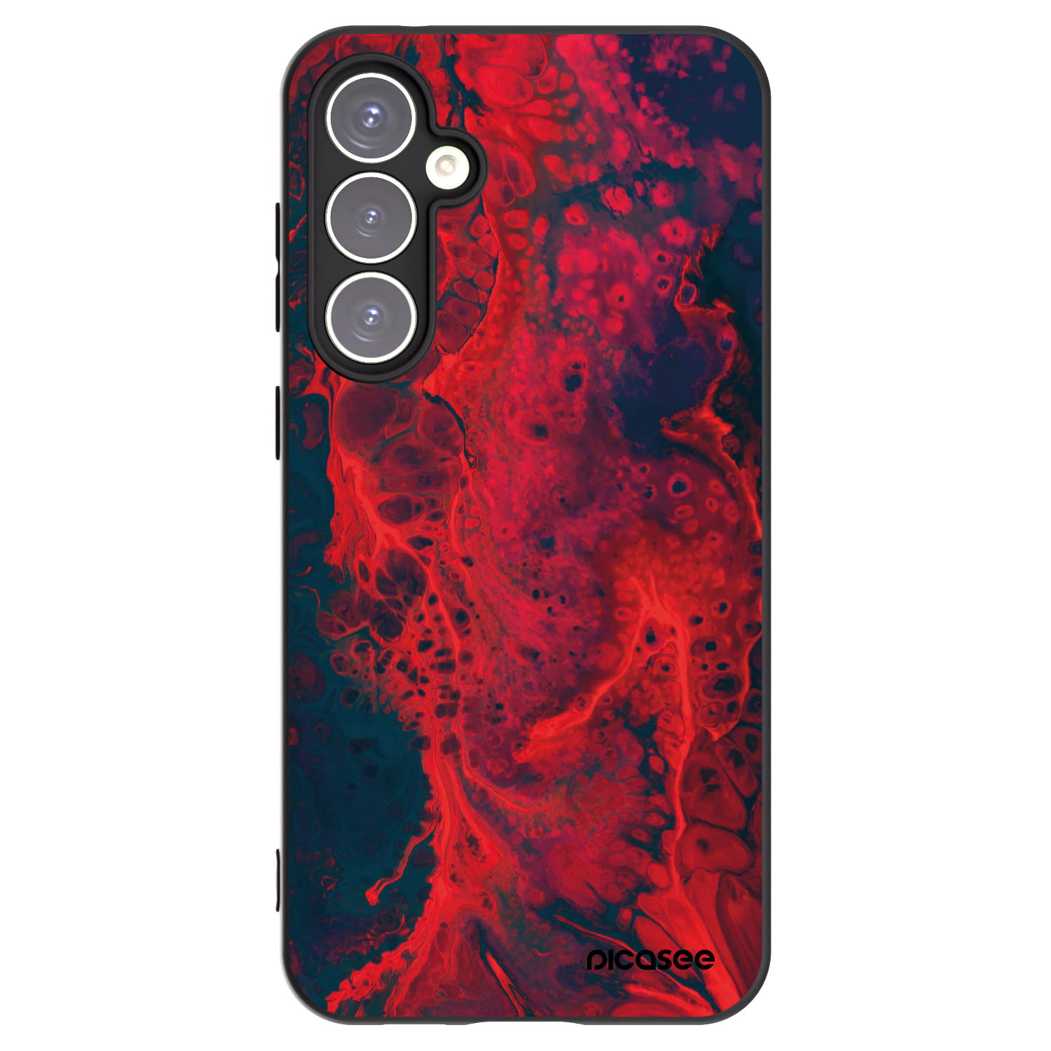 Picasee silikonový černý obal pro Samsung Galaxy S23 FE S711B - Organic red