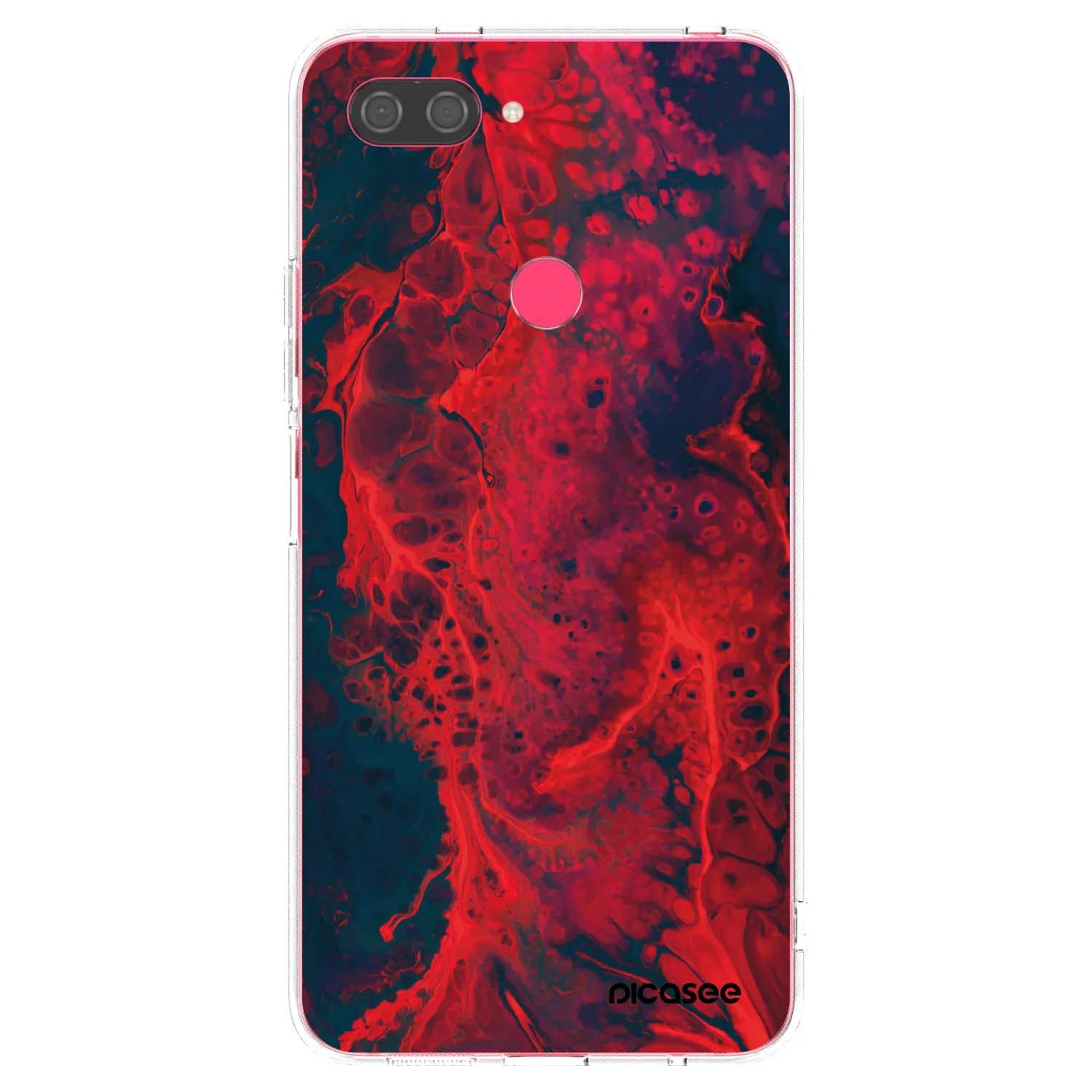 Picasee silikonový průhledný obal pro Xiaomi Mi 8 Lite - Organic red