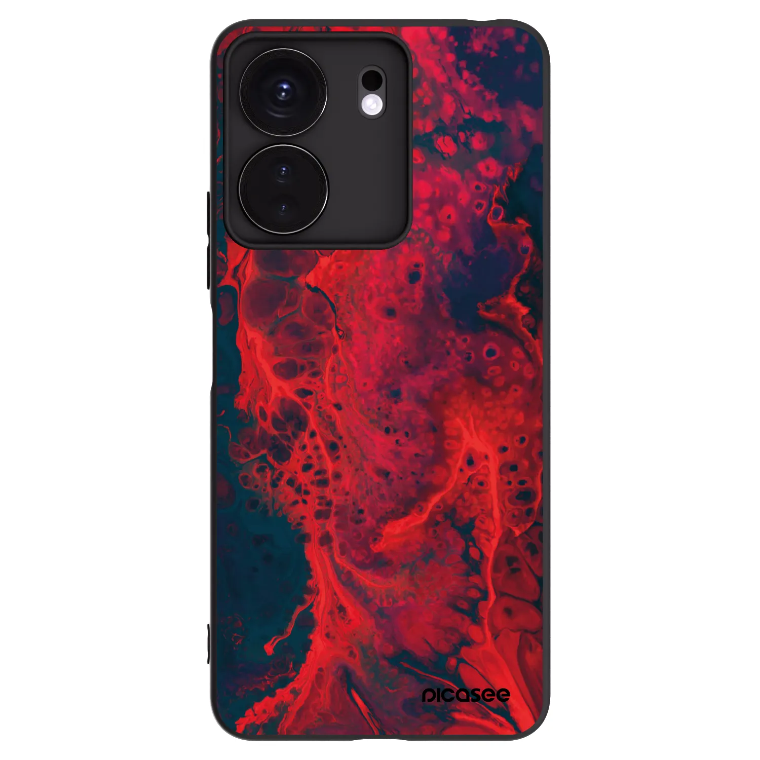 Picasee silikonový černý obal pro Xiaomi Redmi 13C 4G - Organic red