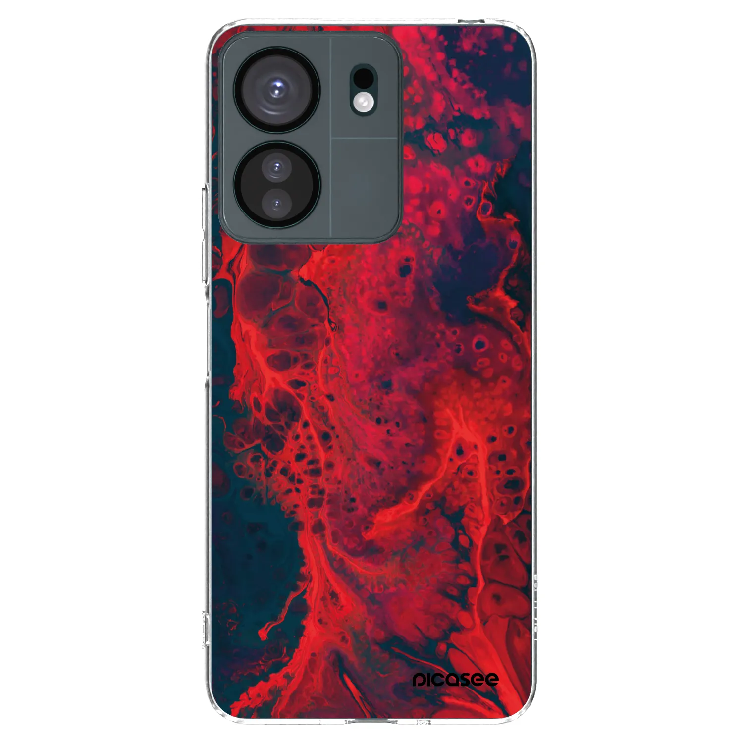 Picasee silikonový průhledný obal pro Xiaomi Redmi 13C 4G - Organic red
