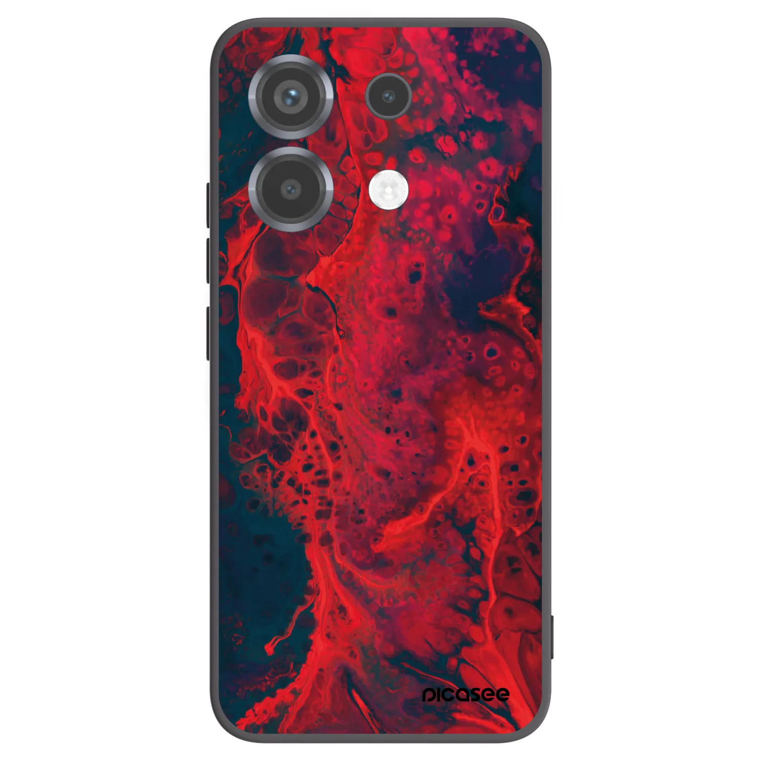 Picasee silikonový černý obal pro Xiaomi Poco X6 - Organic red