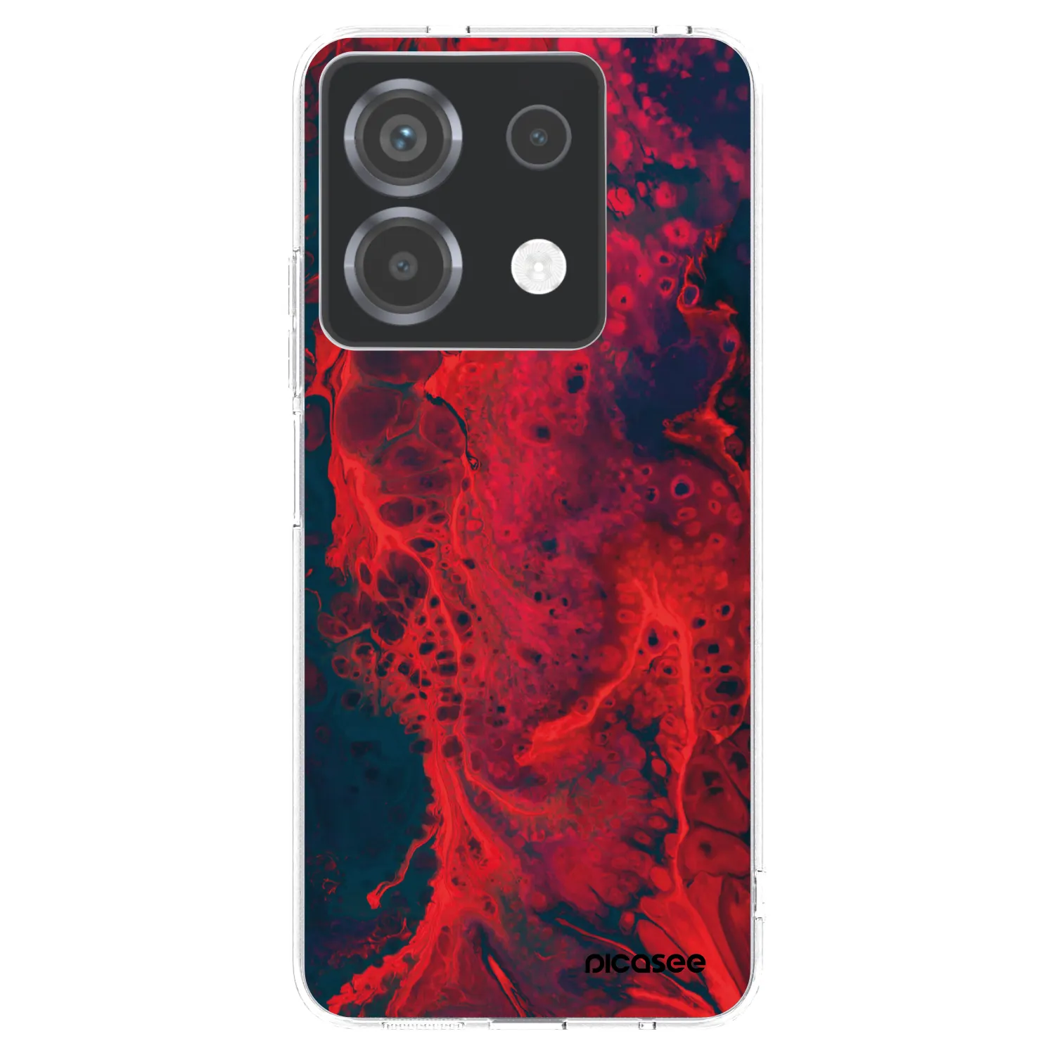 Picasee silikonový průhledný obal pro Xiaomi Poco X6 - Organic red