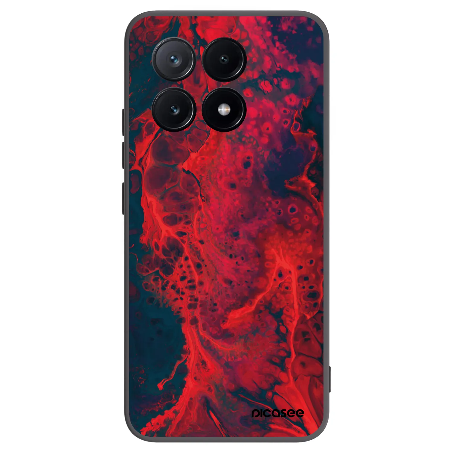 Picasee silikonový černý obal pro Xiaomi Poco X6 Pro - Organic red