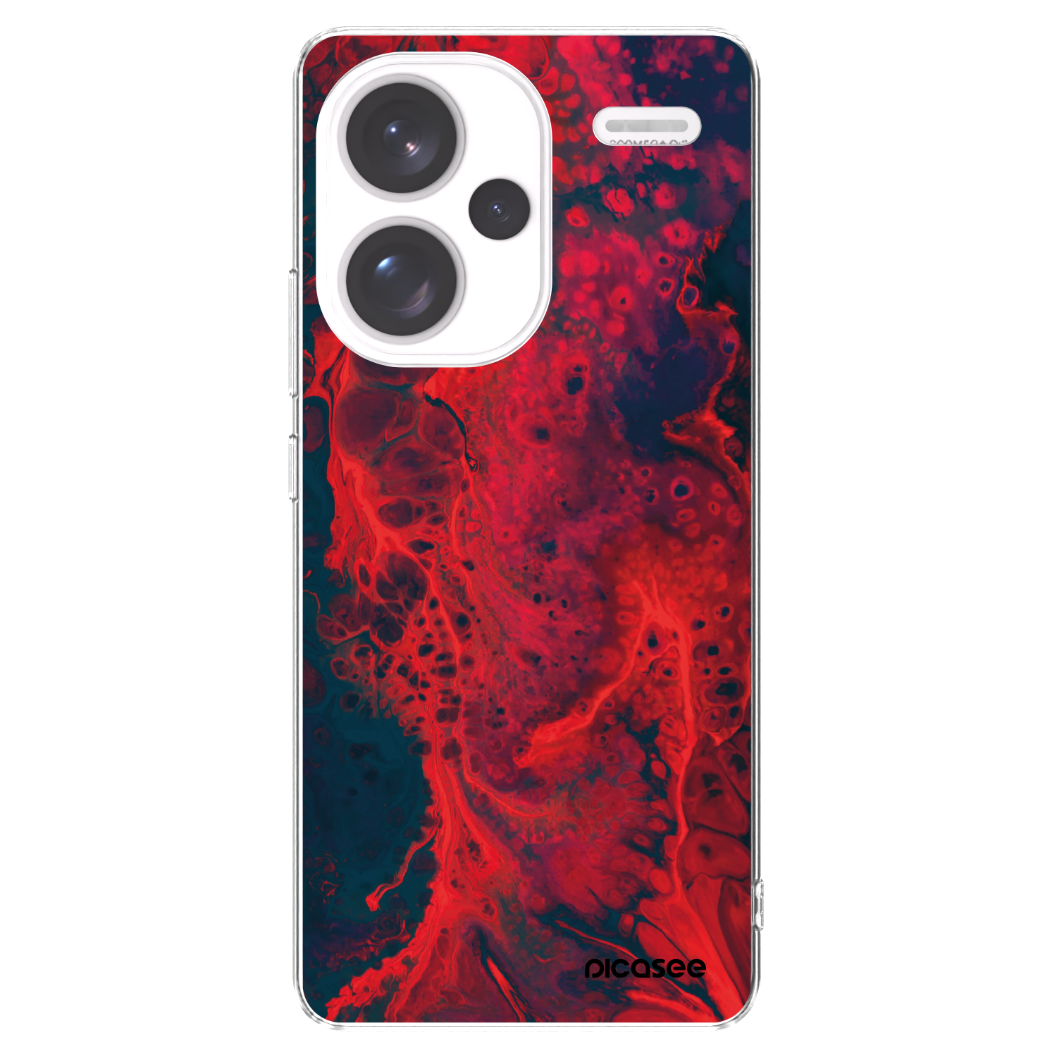 Picasee silikonový průhledný obal pro Xiaomi Redmi Note 13 Pro+ 5G - Organic red