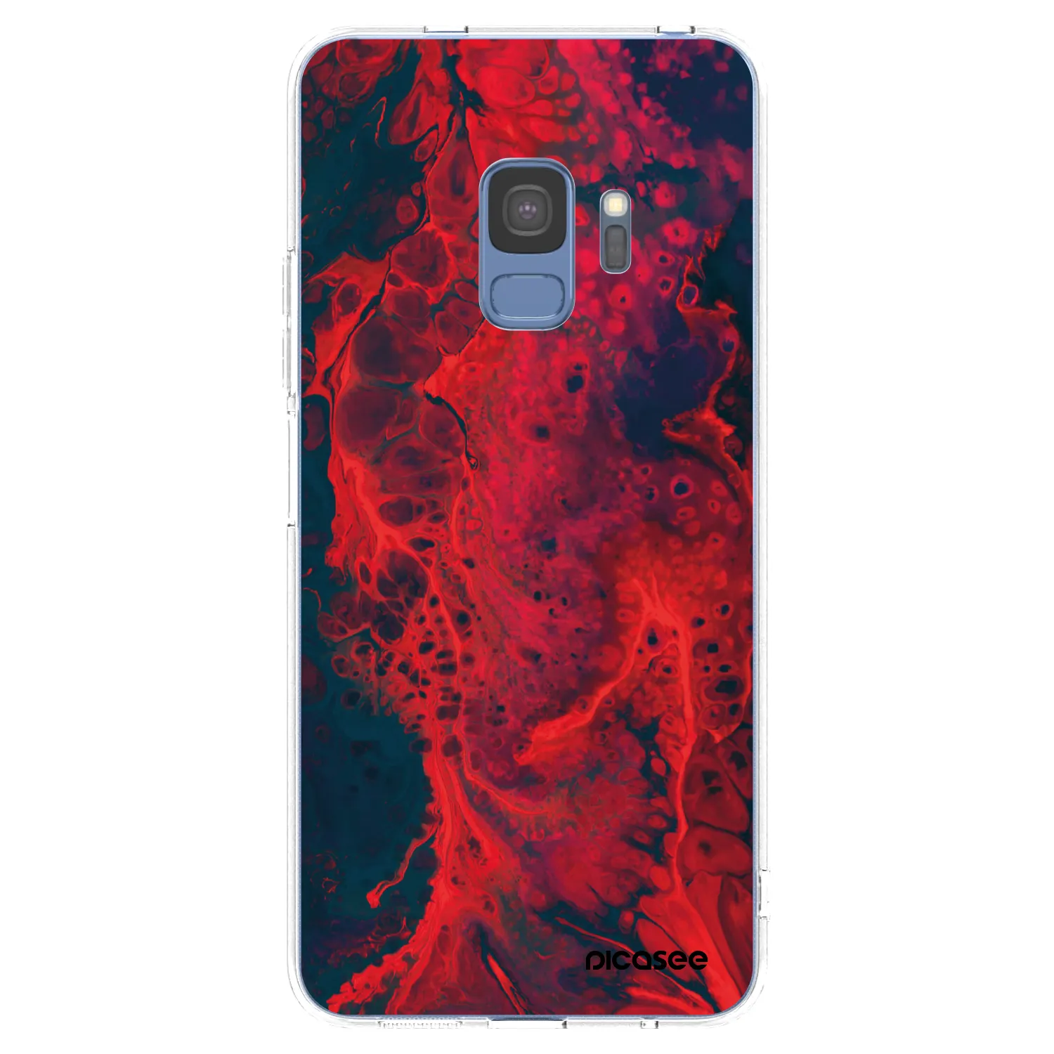 Picasee silikonový průhledný obal pro Samsung Galaxy S9 G960F - Organic red