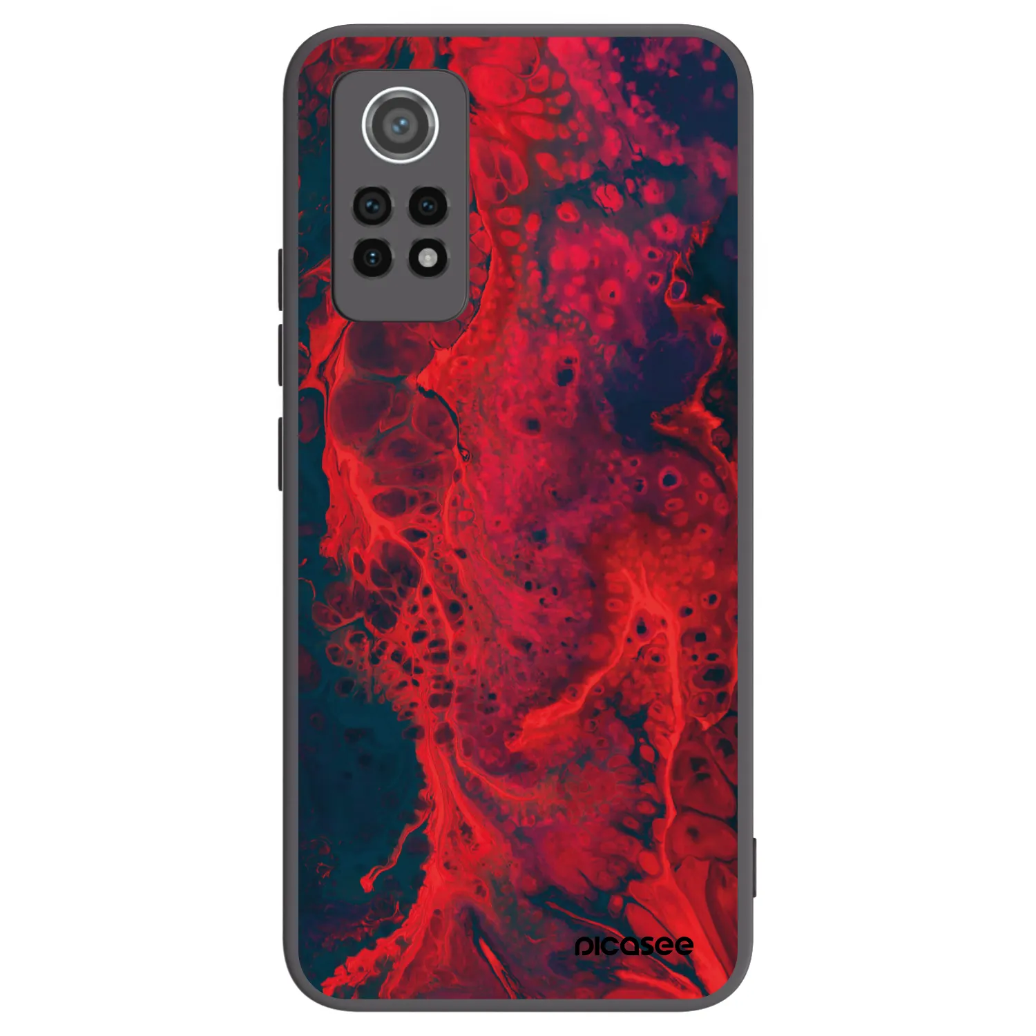 Picasee silikonový černý obal pro Xiaomi Redmi Note 12 Pro 4G - Organic red