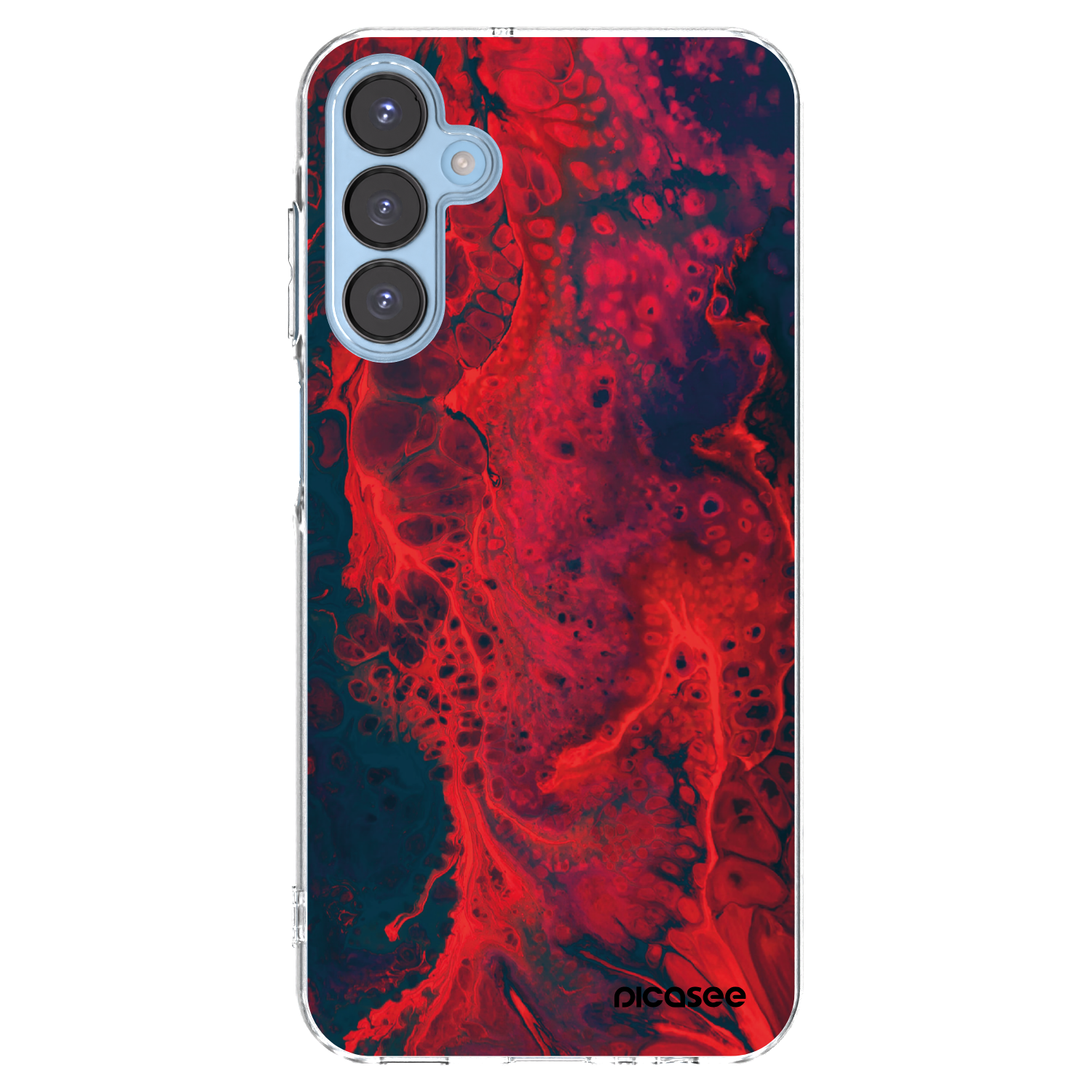 Picasee silikonový průhledný obal pro Samsung Galaxy A15 A156B 5G - Organic red