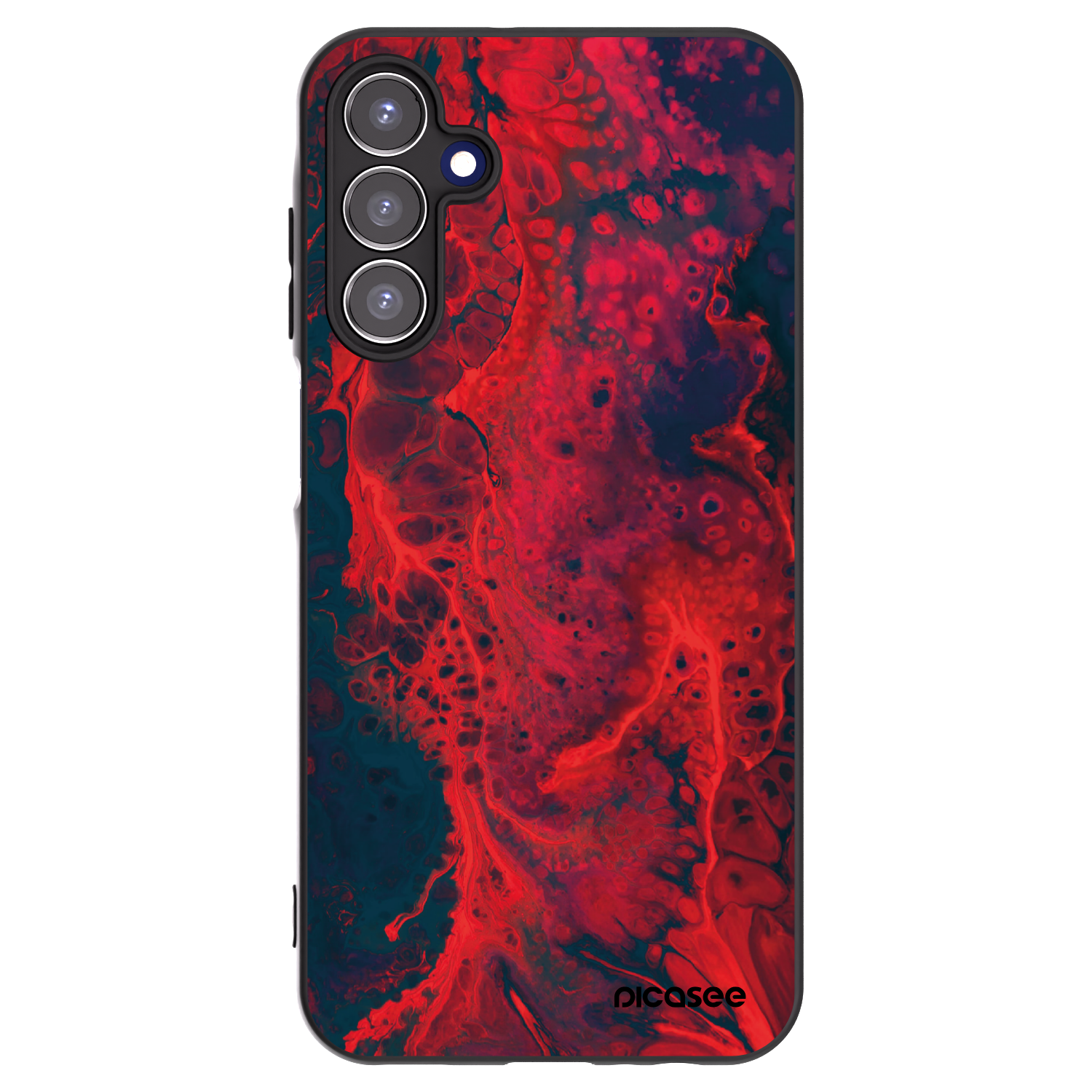 Picasee silikonový černý obal pro Samsung Galaxy A15 A155F 4G - Organic red