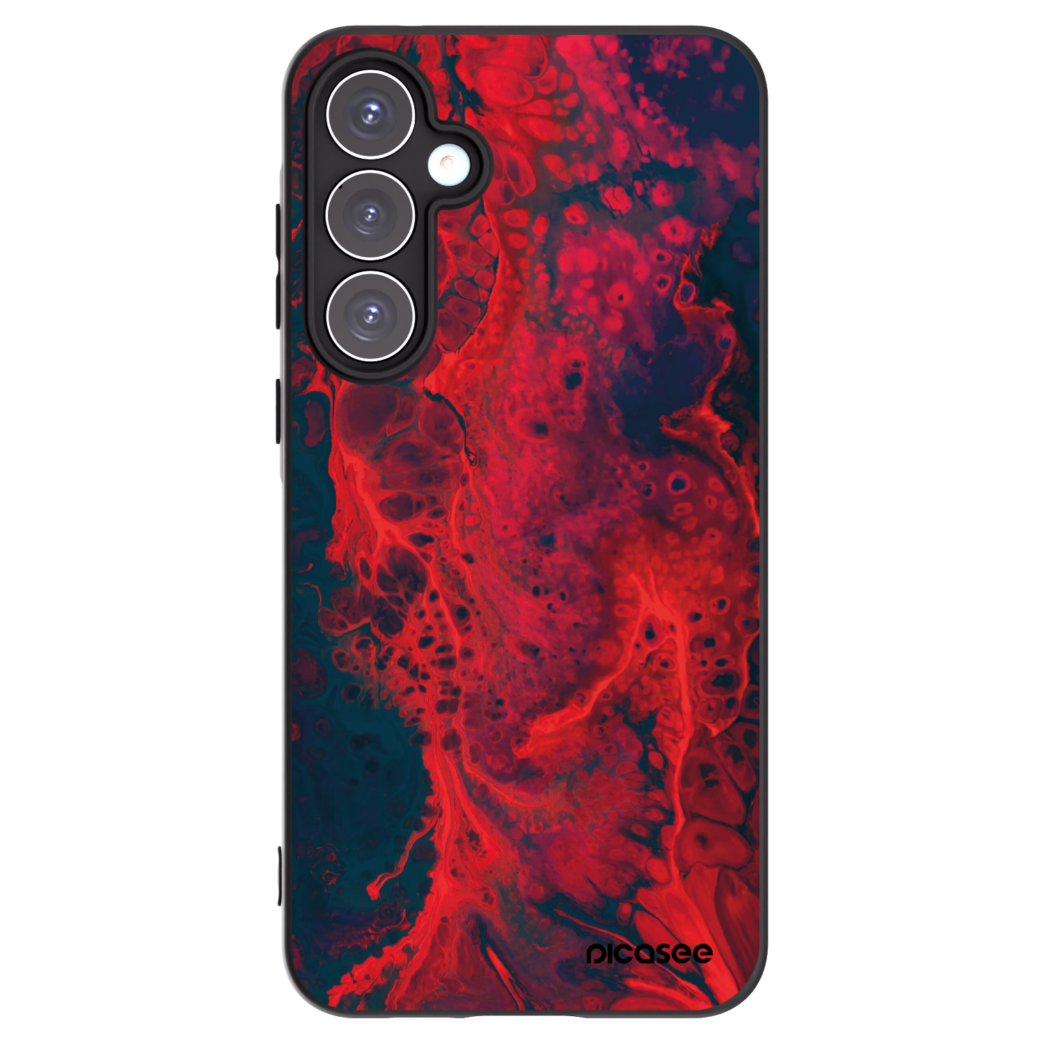 Picasee silikonový černý obal pro Samsung Galaxy A55 5G A556B - Organic red