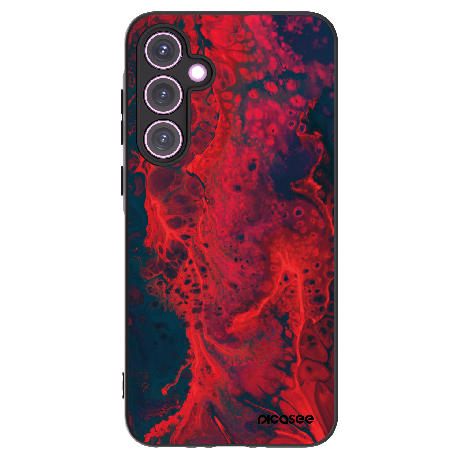 Picasee silikonový černý obal pro Samsung Galaxy A35 5G A356B - Organic red