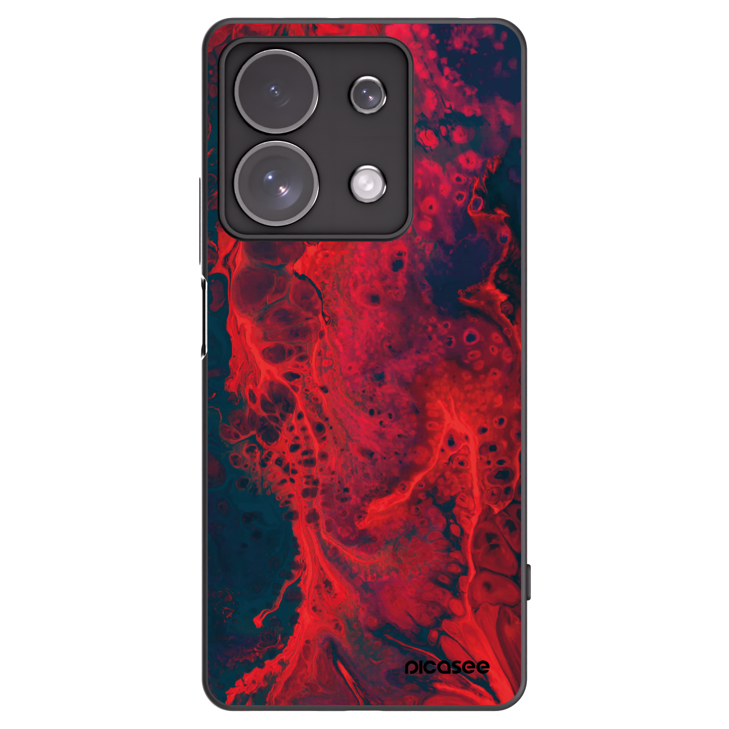 Picasee silikonový černý obal pro Xiaomi Redmi Note 13 Pro 4G - Organic red