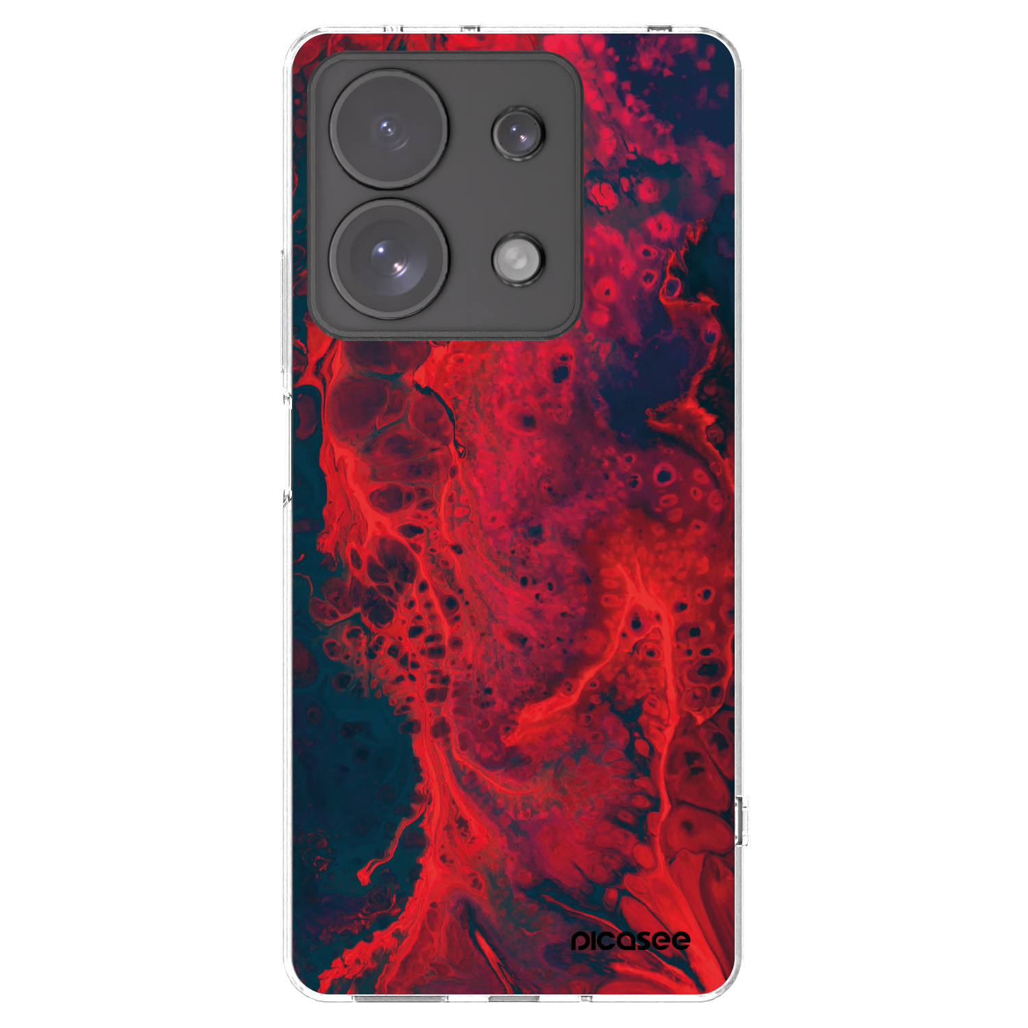 Picasee silikonový průhledný obal pro Xiaomi Redmi Note 13 Pro 4G - Organic red