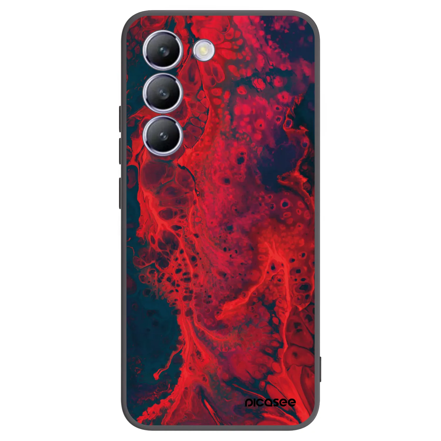 Picasee silikonový černý obal pro Vivo V40 SE 5G - Organic red