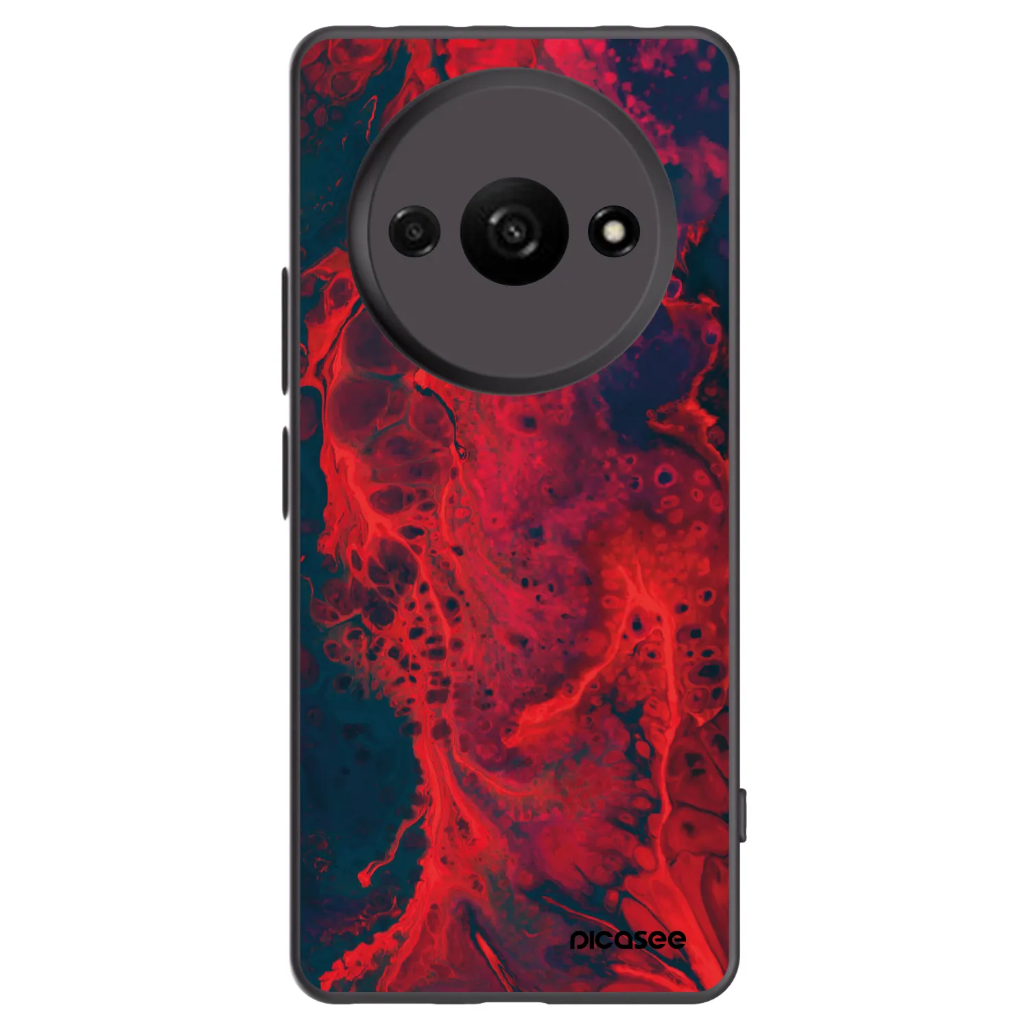 Picasee silikonový černý obal pro Xiaomi Redmi A3 - Organic red