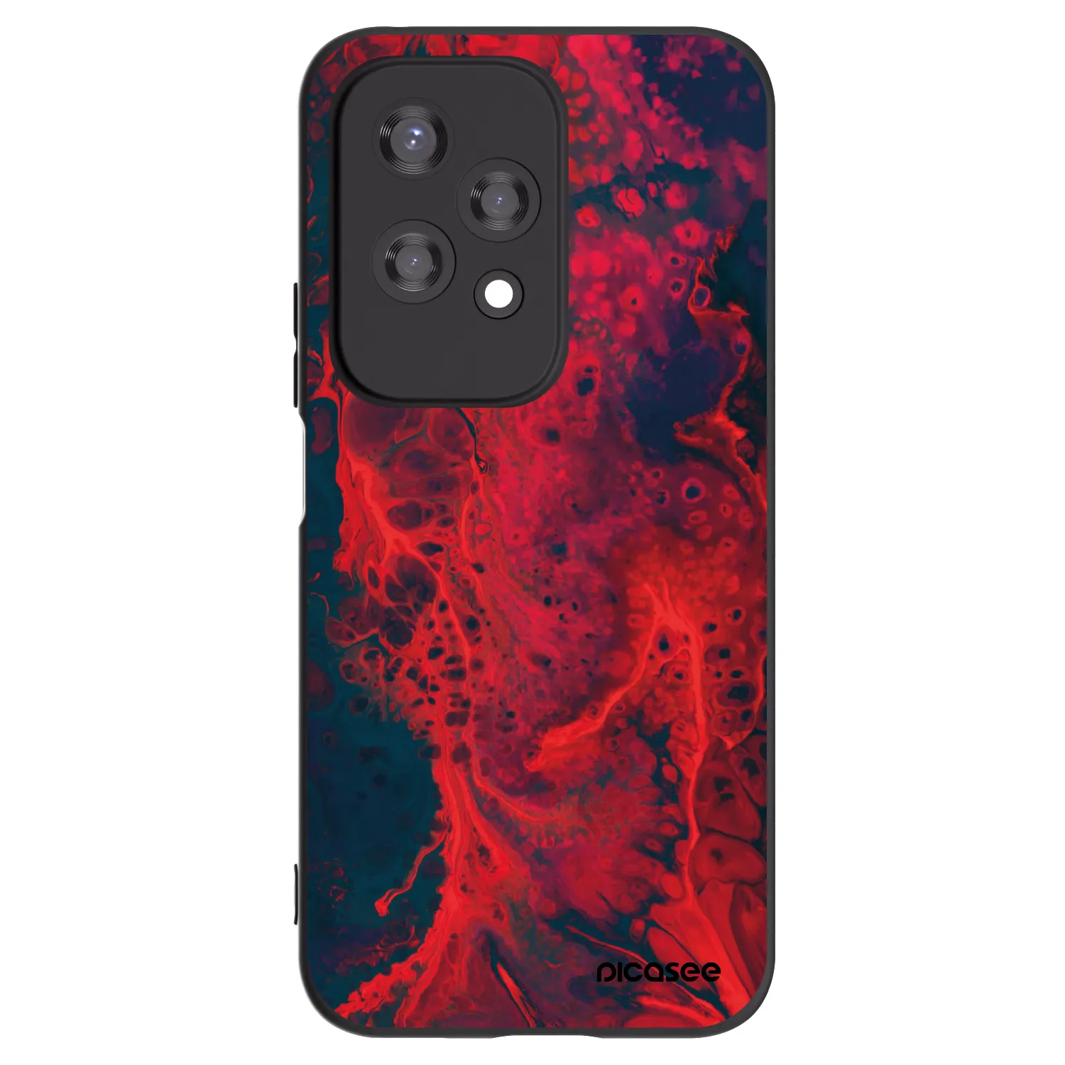 Picasee silikonový černý obal pro Honor 200 Lite - Organic red