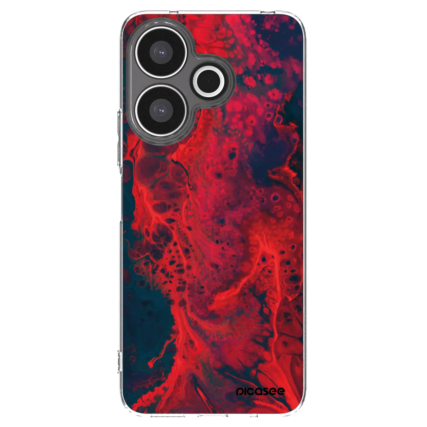 Picasee silikonový průhledný obal pro Xiaomi Redmi 13 4G - Organic red