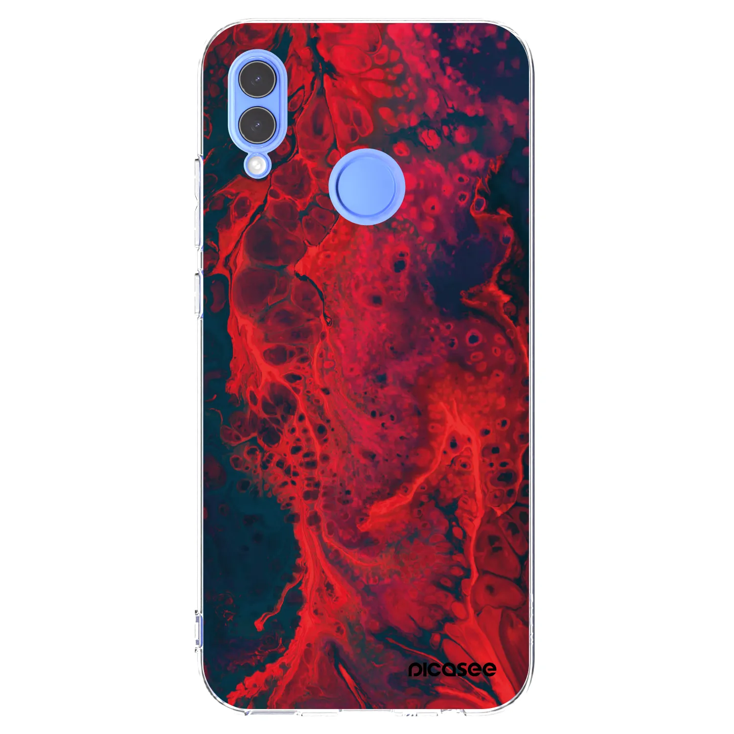Picasee silikonový průhledný obal pro Huawei P Smart 2019 - Organic red