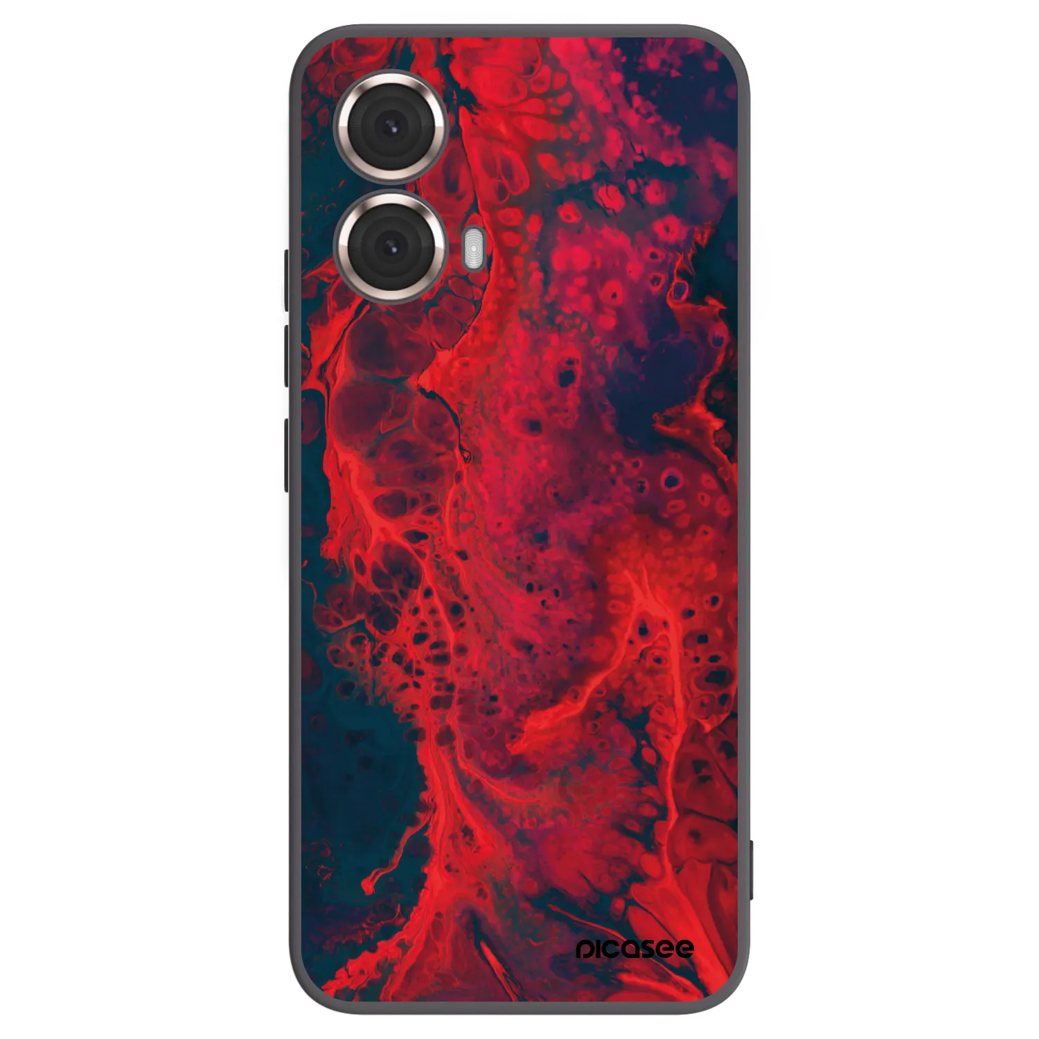 Picasee silikonový černý obal pro Motorola Moto G85 - Organic red
