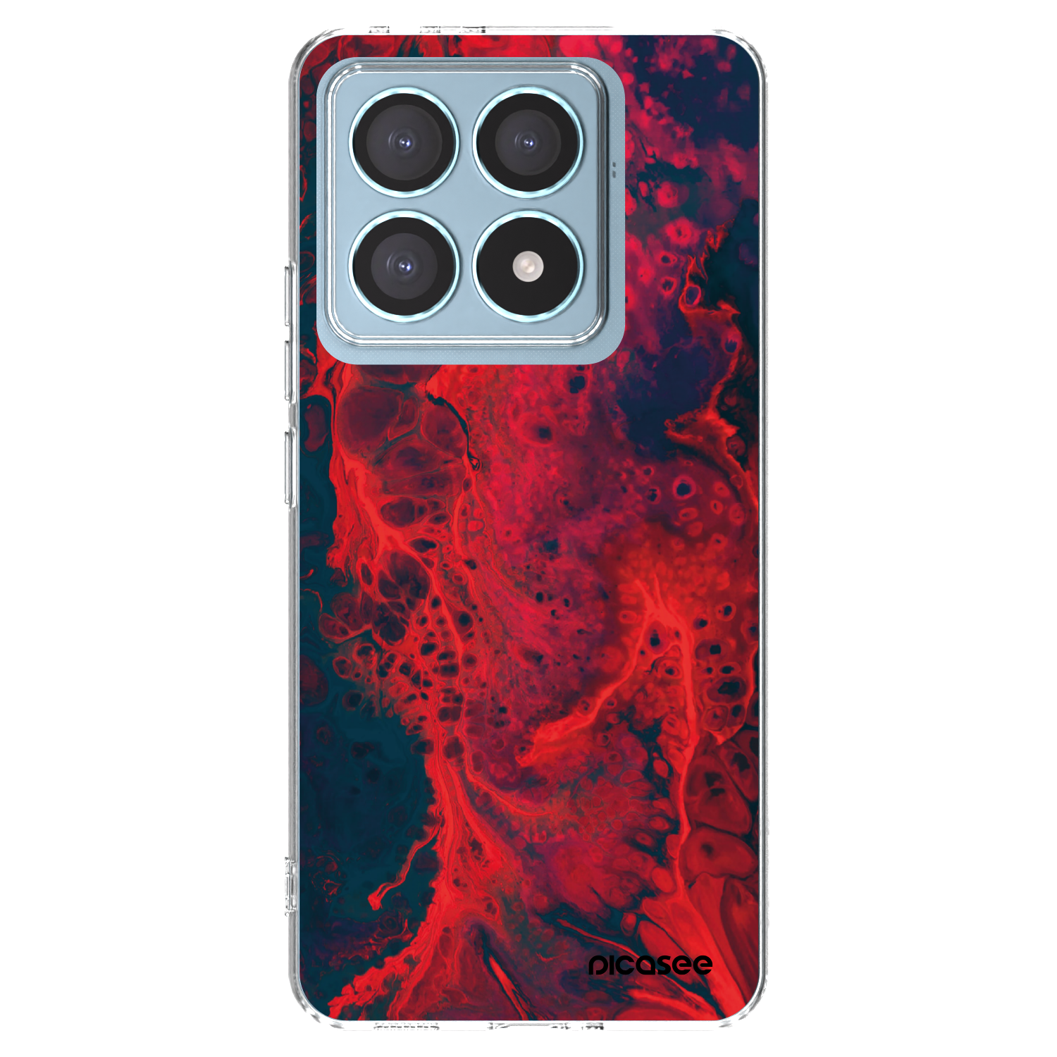 Picasee silikonový průhledný obal pro Xiaomi 14T Pro - Organic red
