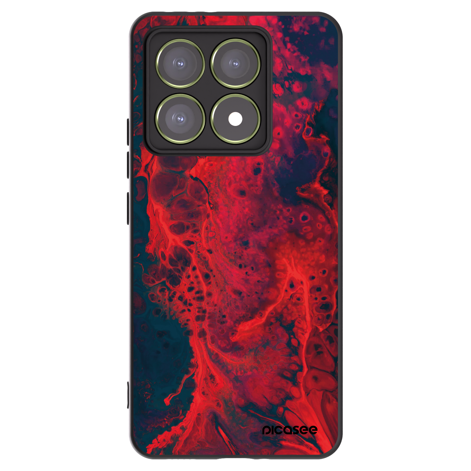 Picasee silikonový černý obal pro Xiaomi 14T - Organic red