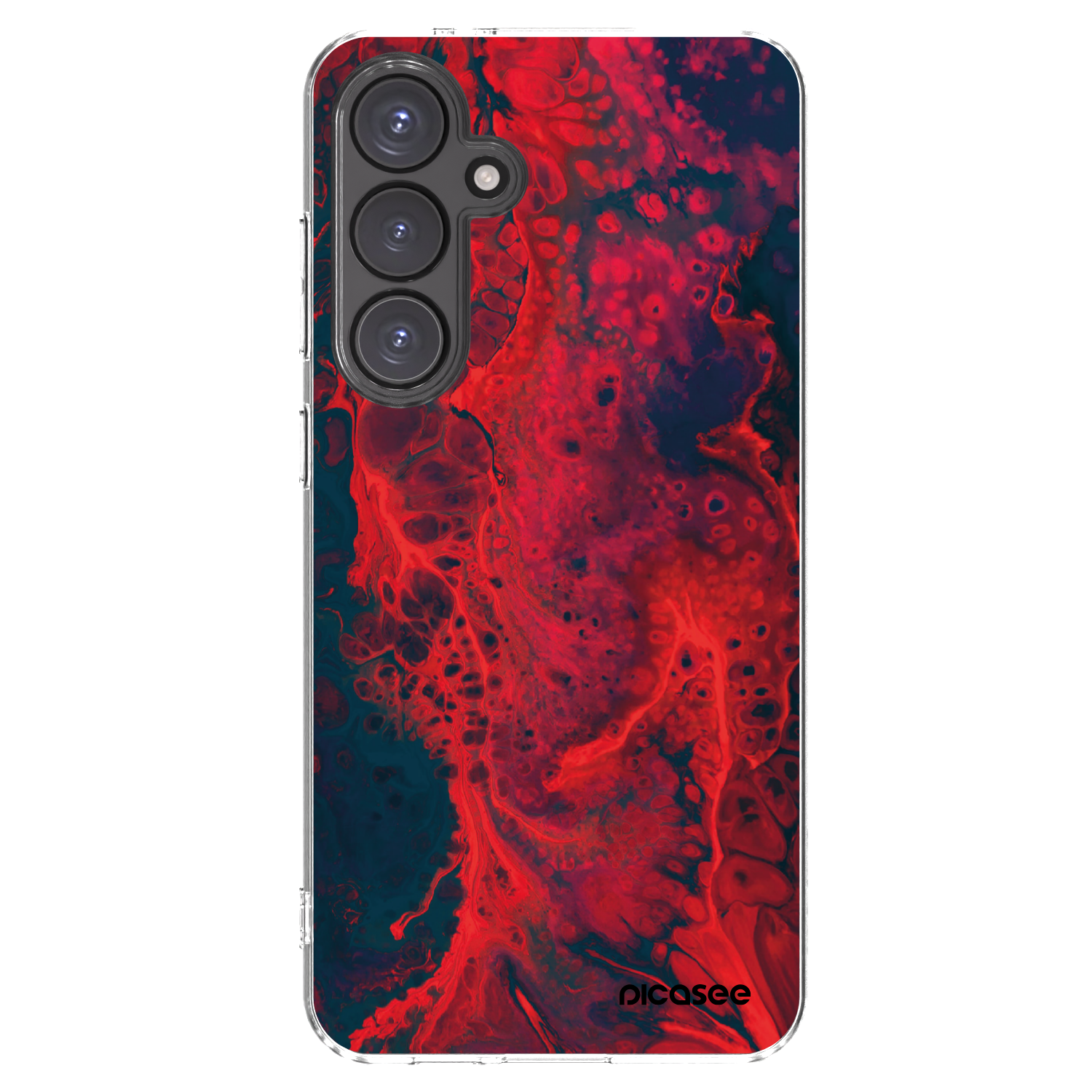 Picasee silikonový průhledný obal pro Samsung Galaxy S24 FE S721B - Organic red