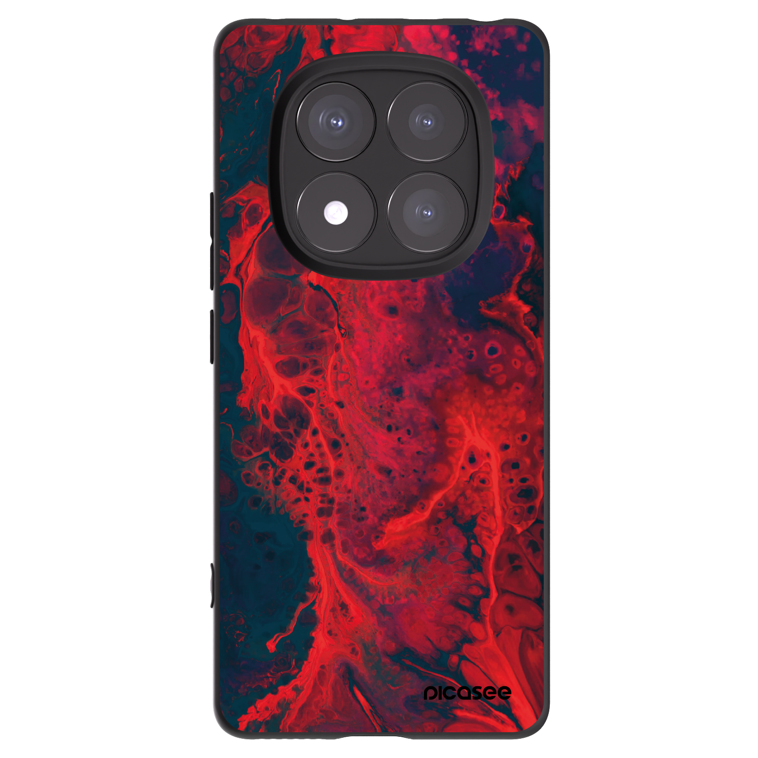 Picasee silikonový černý obal pro Xiaomi Redmi Note 14 Pro 5G - Organic red