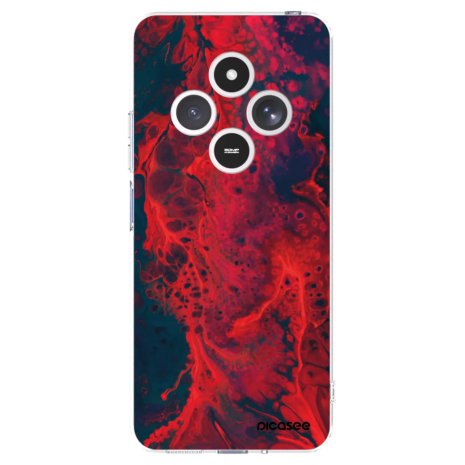 Picasee silikonový průhledný obal pro Xiaomi Redmi 14C - Organic red