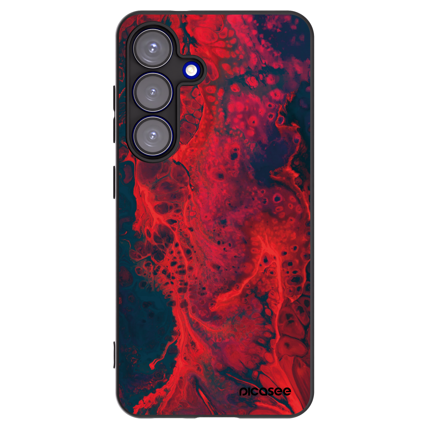 Picasee silikonový černý obal pro Samsung Galaxy S25 5G - Organic red